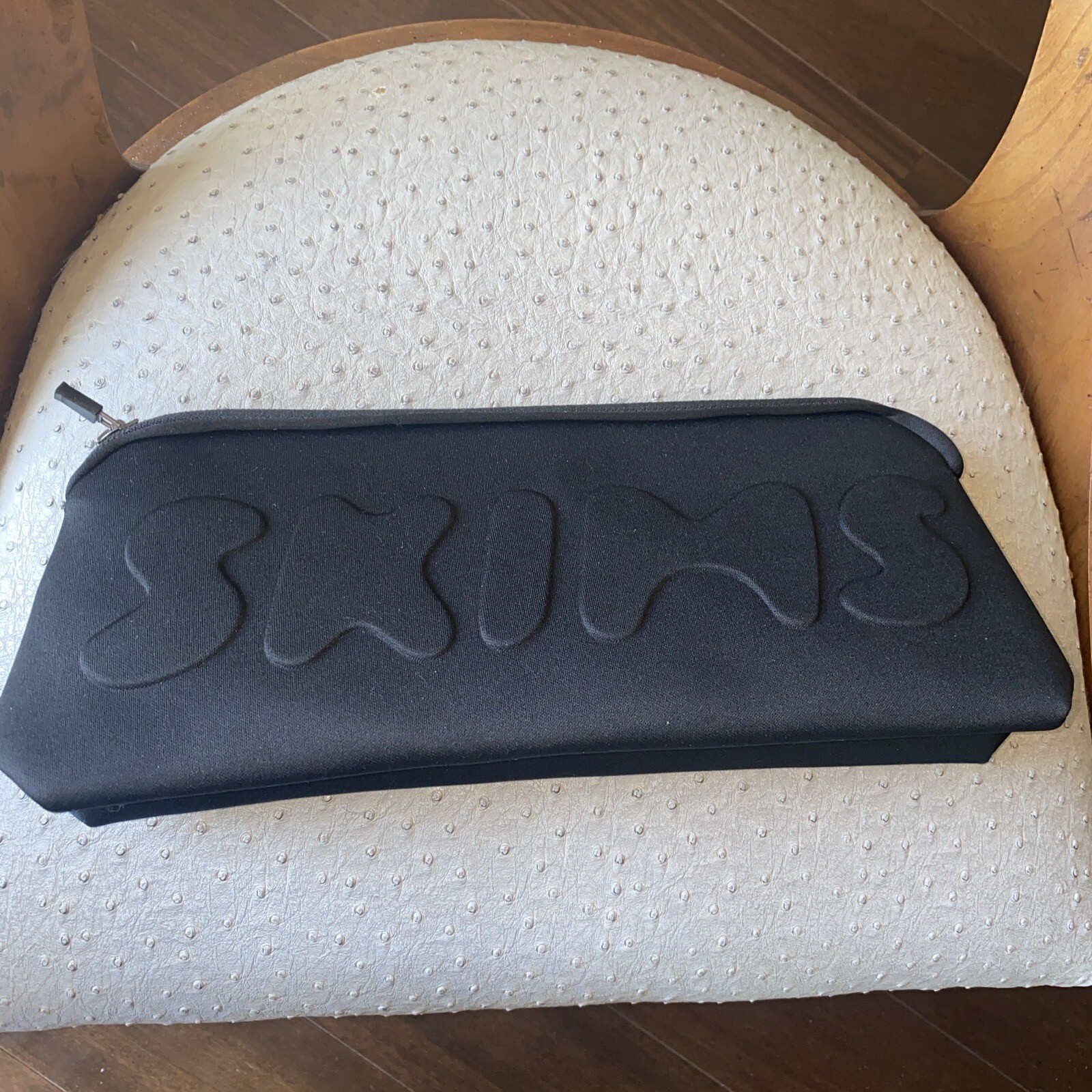 SKIMS Neoprene Black Long Pouch Bag Clutch for Shapewear Makeup Lingerie
