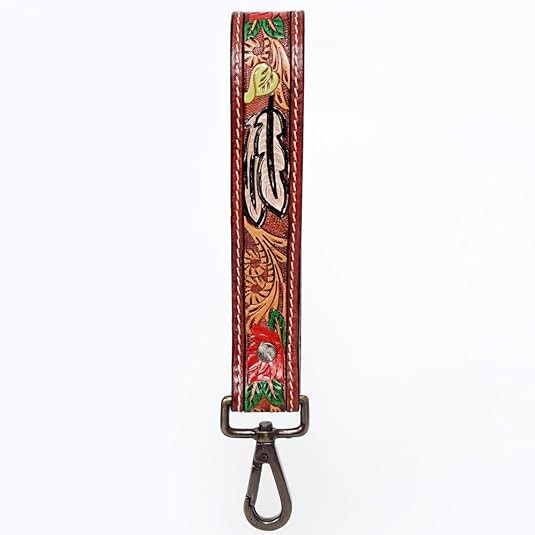 American Darling Tooled Leather Wristlet Handle Strap – ADWSF117