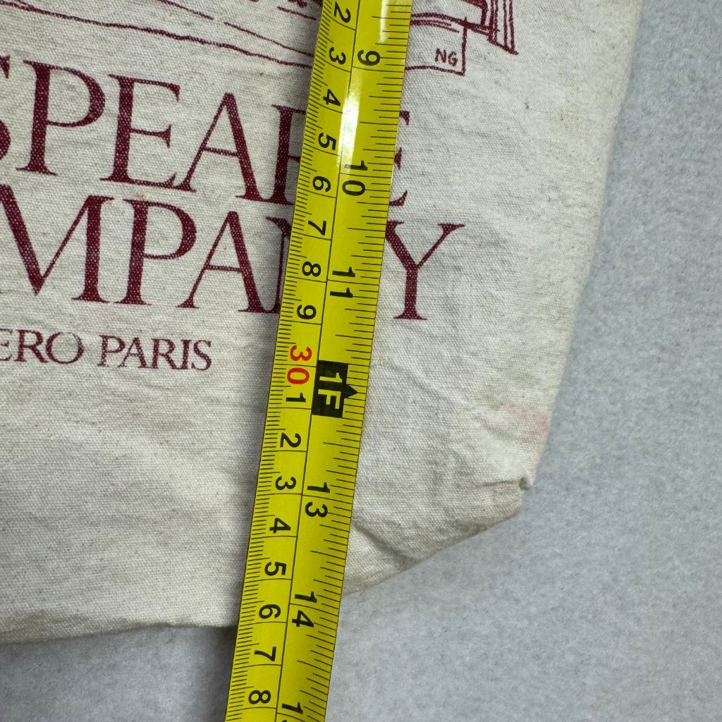 Shakespeare and Company Burgundy Facade Tote Bag Canvas Paris Bookstore Biblioph