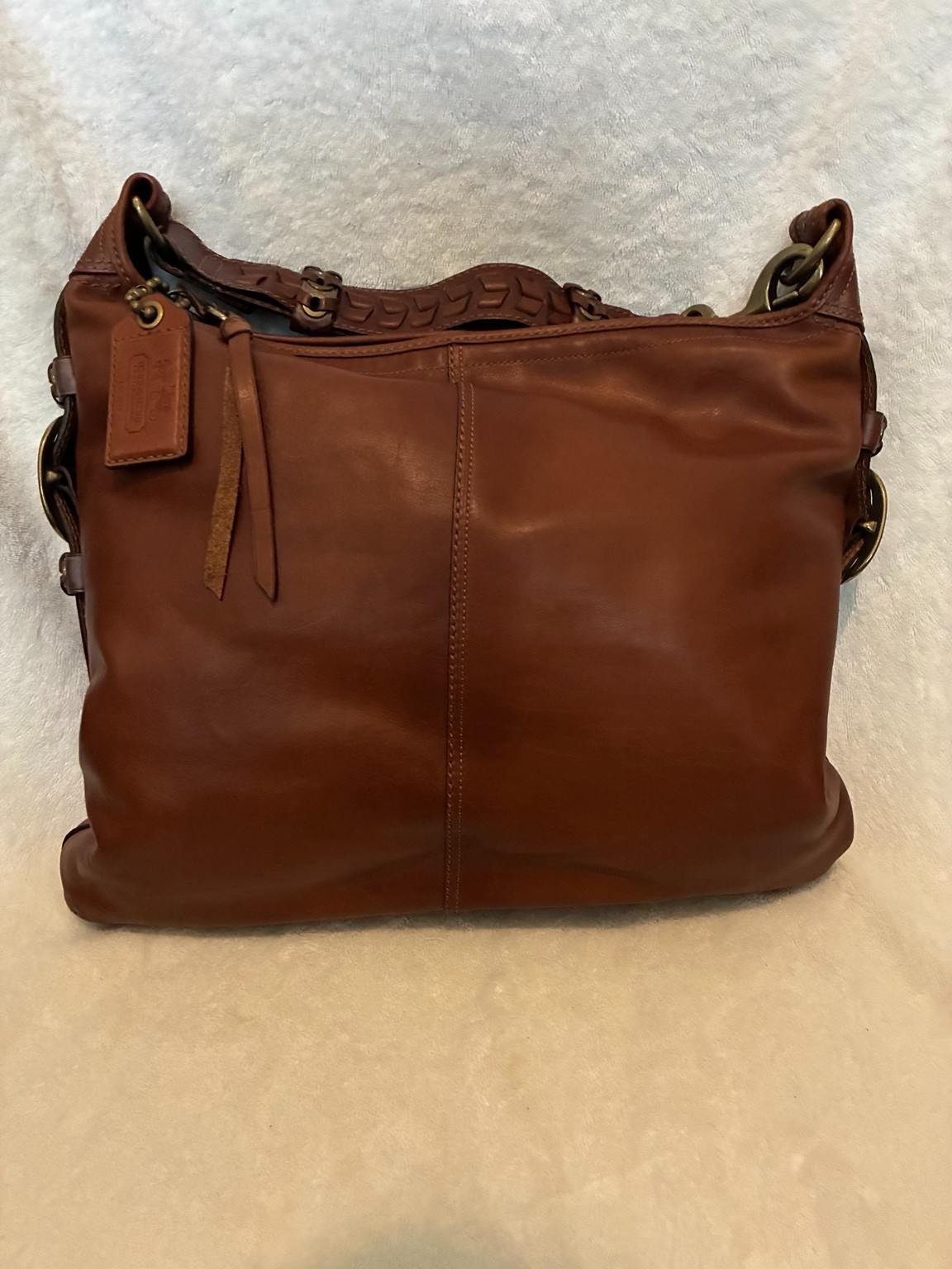 Coach Legacy 11424 Brown Glove Tanned Leather Shoulder Bag Purse Dust Bag