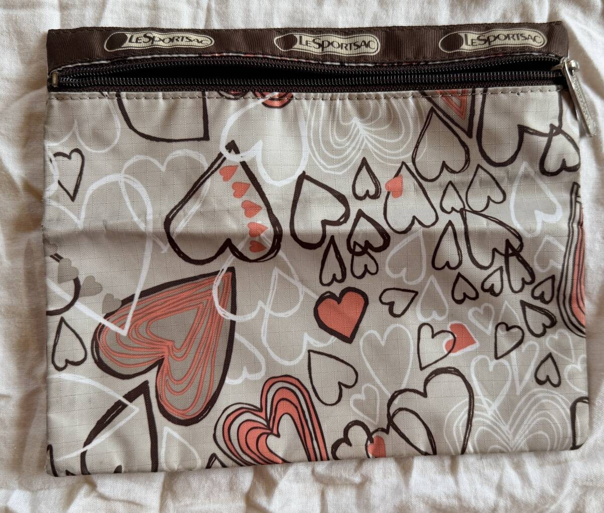 LeSportsac Pouch Heart Pattern Colorful Classic
