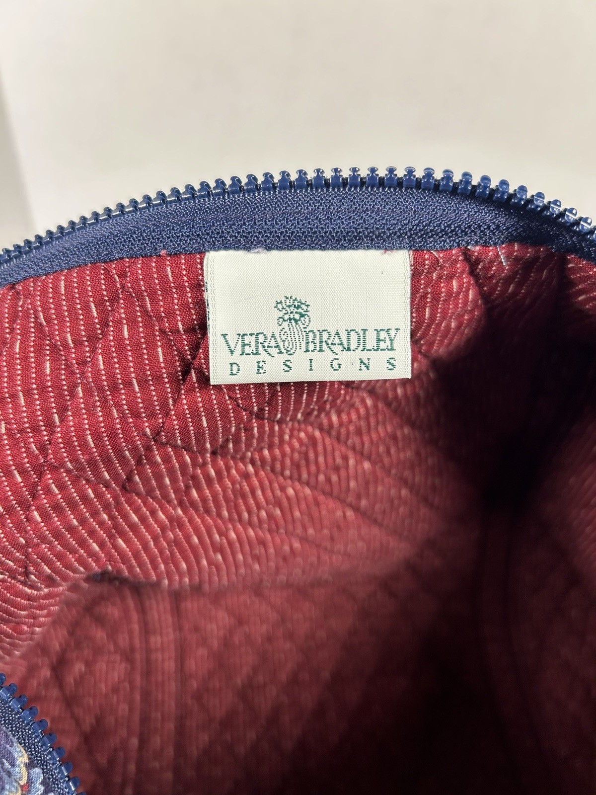 VTG Vera Bradley “Regency Blue Paisley” Duffel Bag 15″ 90’s