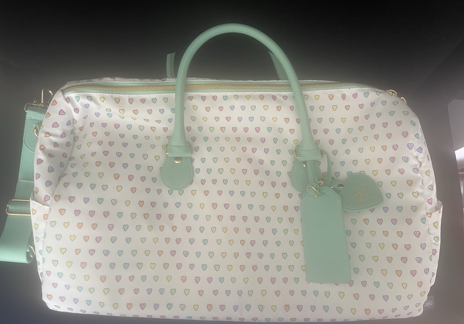 Roller Rabbit x Target Duffel Bag Disco Hearts 20” Softside Preppy Carry-On