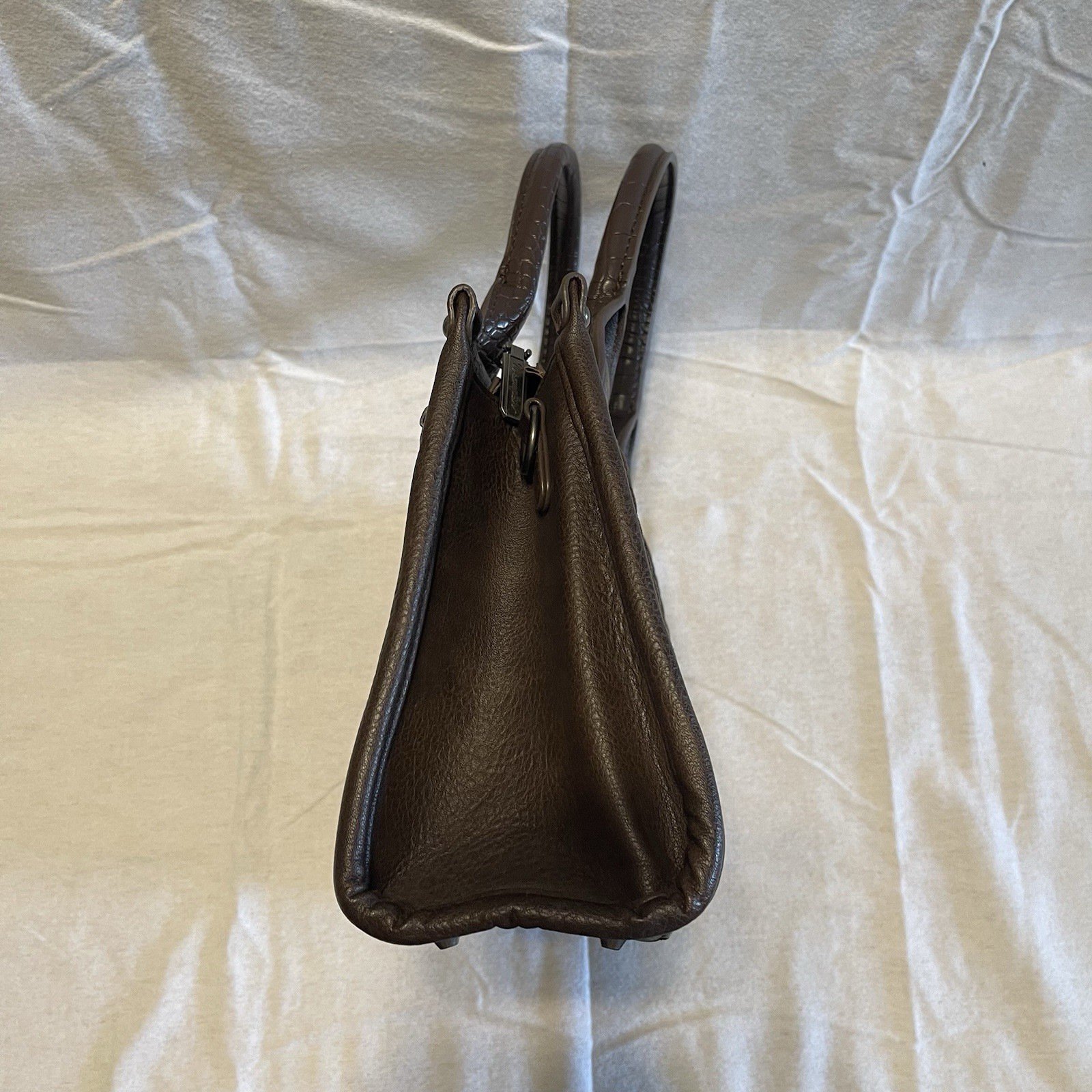 Wrangler Brown Western Satchel Top Handle Zip Bag w/ Detachable Strap Dust Bag