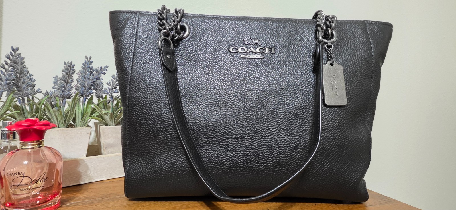Coach Cammie Chain Tote Shoulder Bag C8147