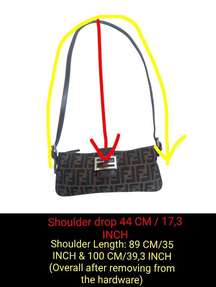 Vintage Fendi Zucca Canvas Baguette Crossbody Bag RARE – Included US Tariff