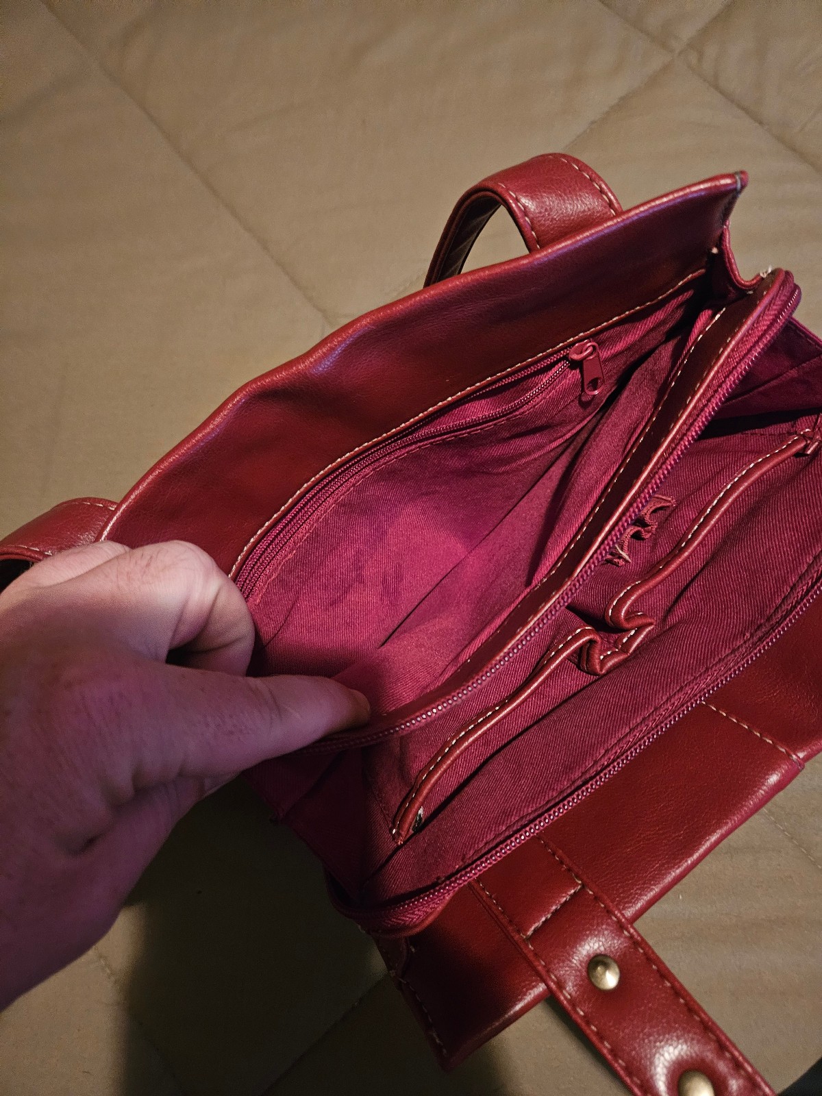Red Leather Purse – unknown make