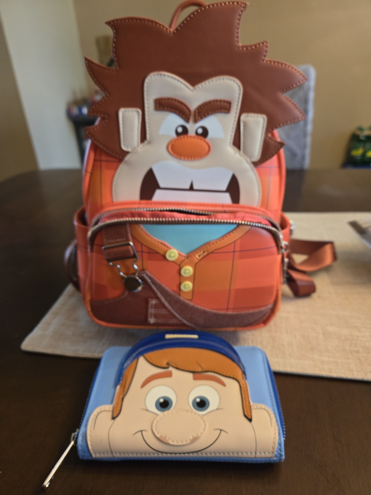Disney x Loungefly Wreck-It Ralph Cosplay Mini Backpack And Felix Wallet Set