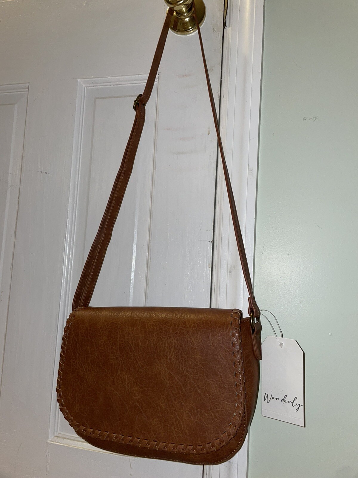Wonderly Cognac Crossbody Purse