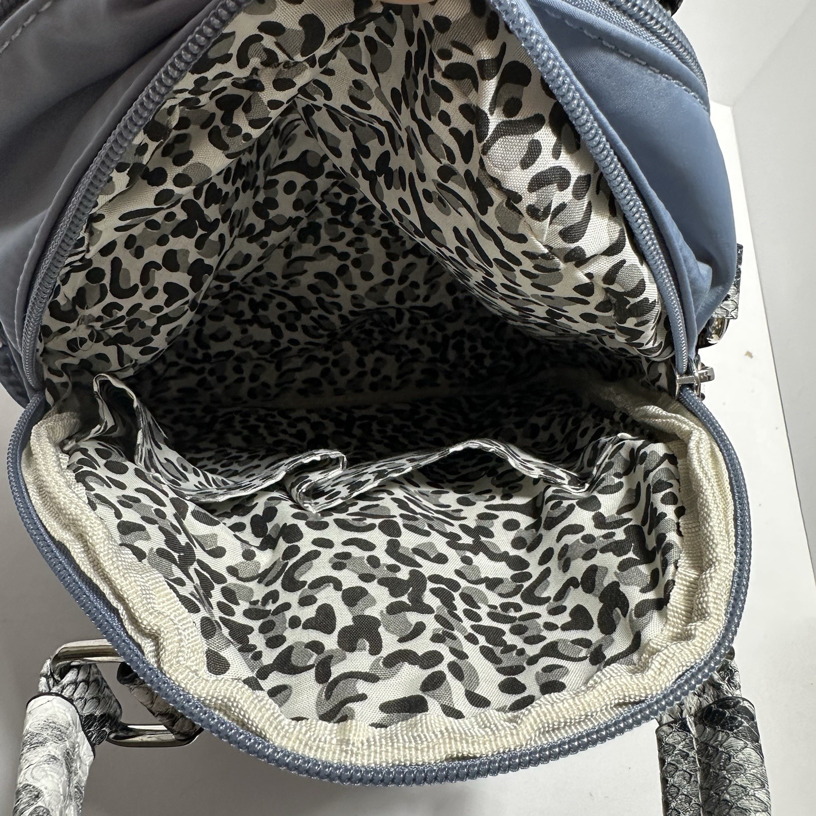 Coco And Carmen NWT Blue Snack Skin Pattern Backpack Handbag