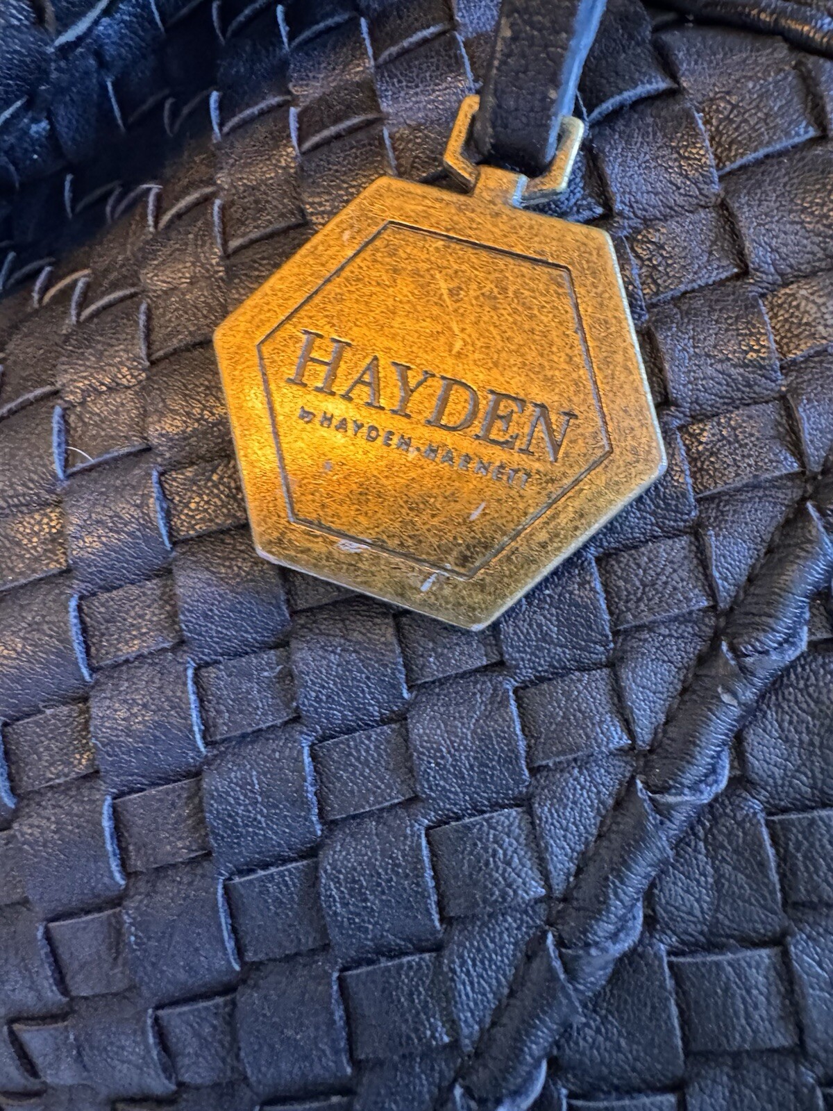 Black Hayden Harnett Woven Leather Nice Handbag