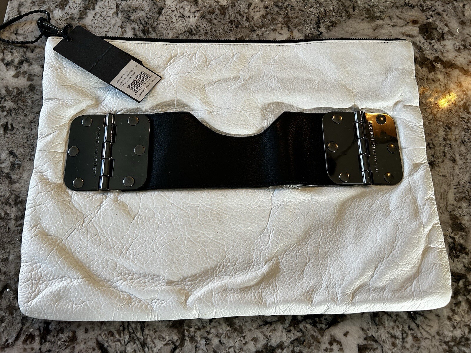 Hayden Harnett Bowden Clutch Black White