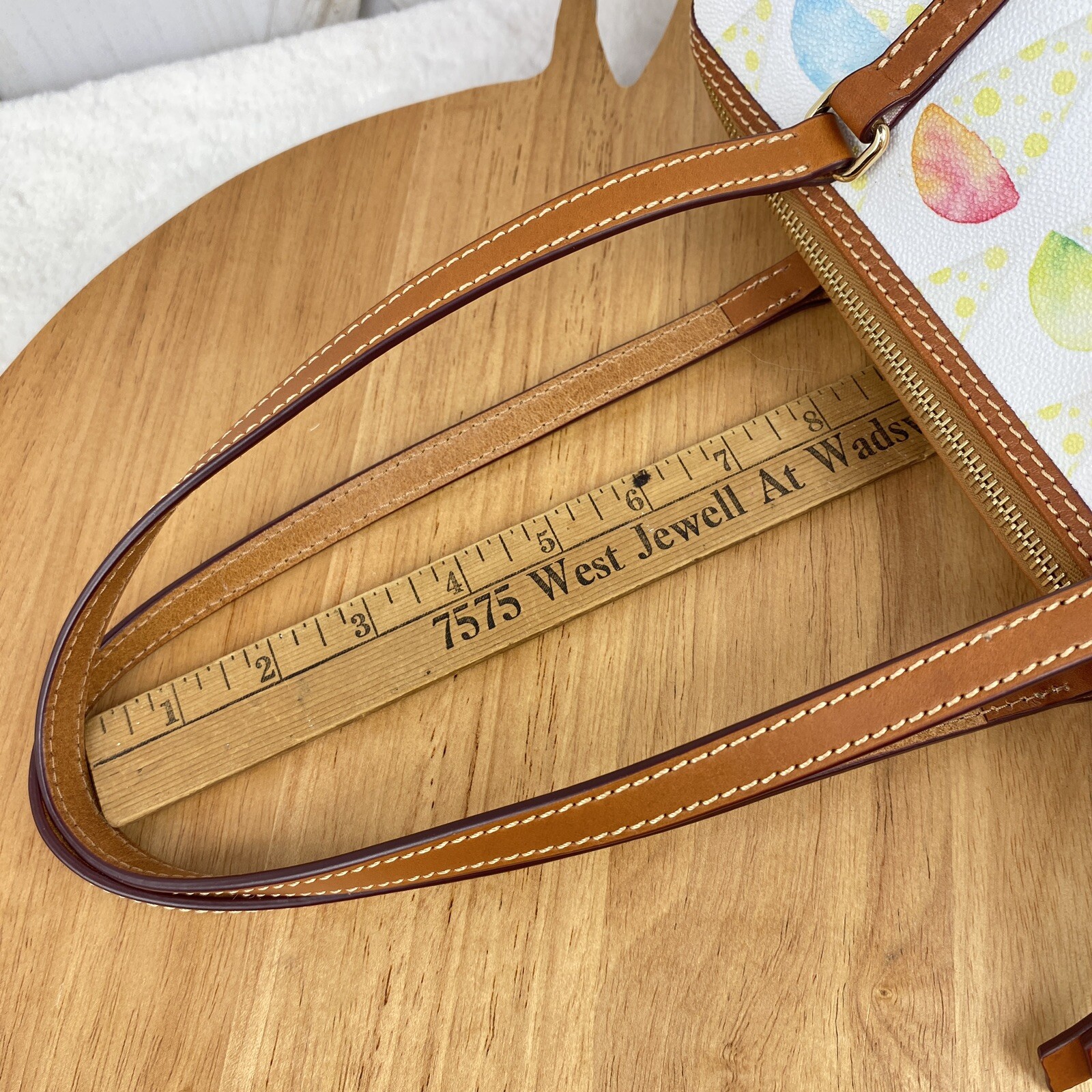 Dooney & Bourke Snowcone Barrel Shoulder Bag Purse Top Zip East West Leather Y2K