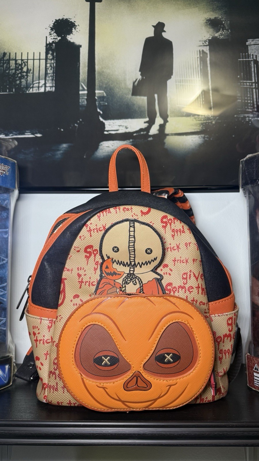 Rare Y2K Loungefly Trick ‘R Treat Pumpkin Head Mini Backpack