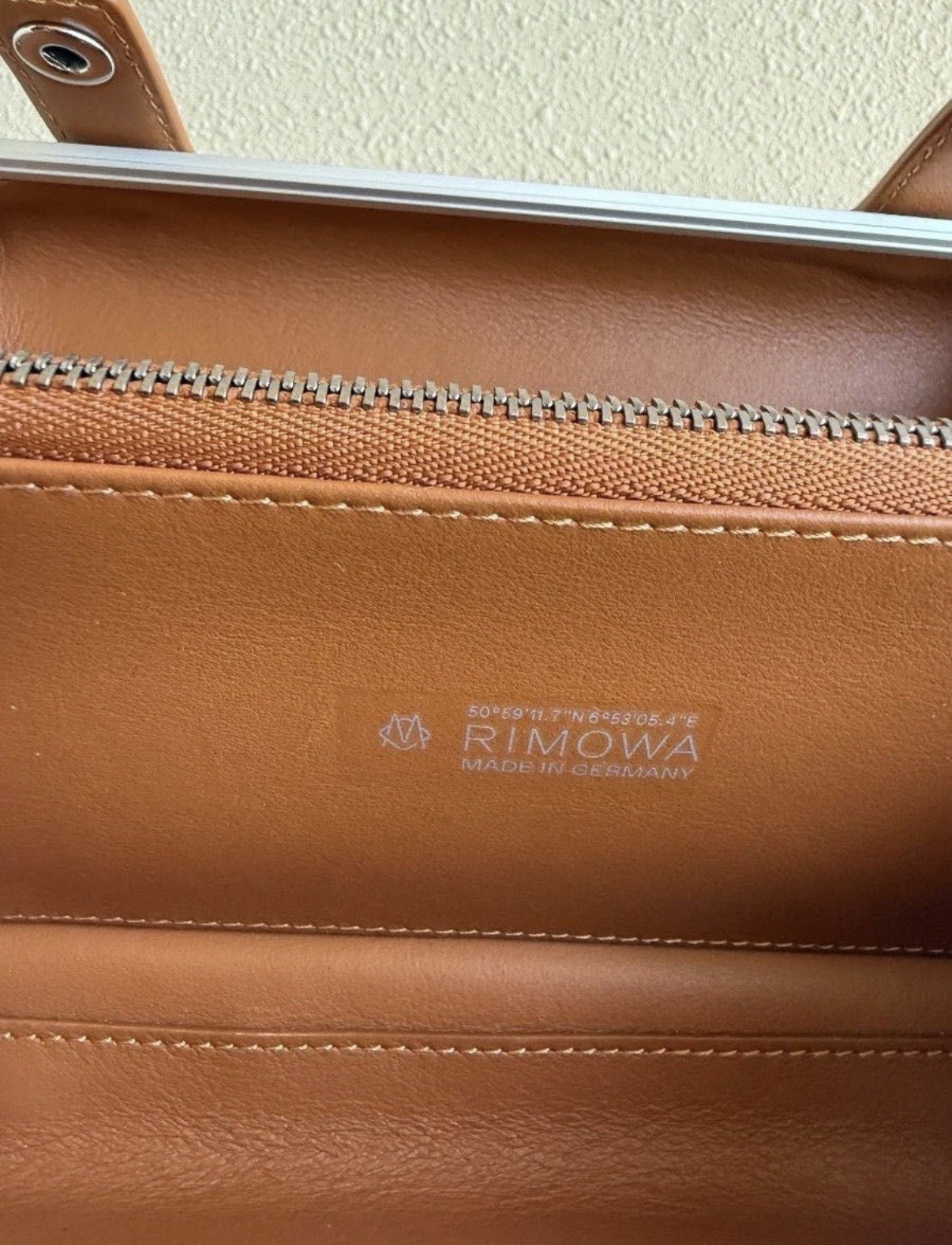 Rimowa Cross-Body Aluminum Shoulder Bag—Silver × Brown