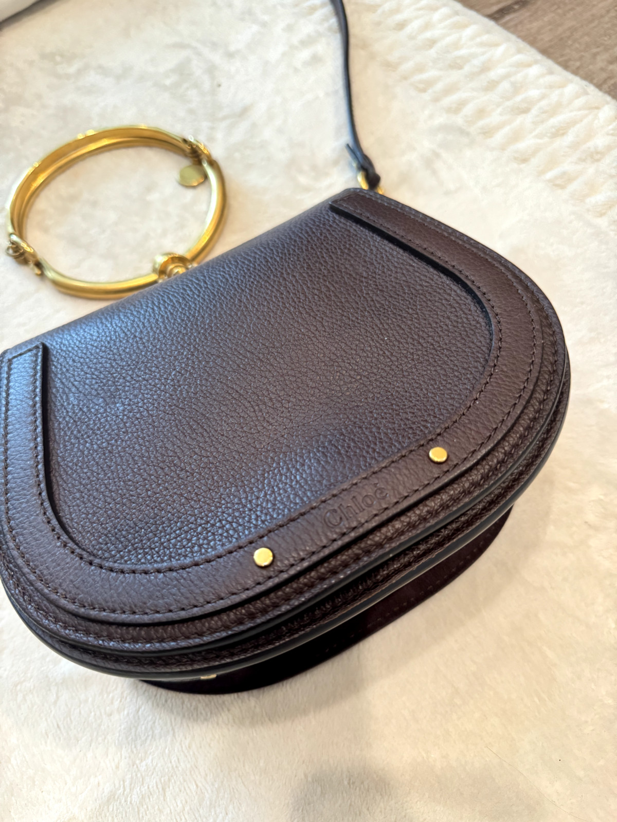 Chloe Crossbody Nile Bag Handbag Calfskin Leather With Suede Trim S/S 2017