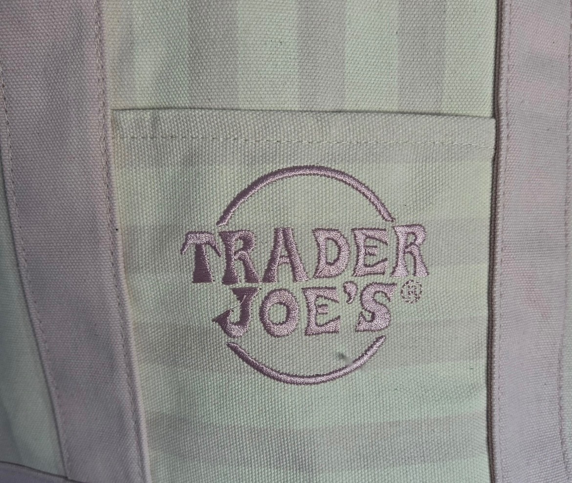 Trader Joe’s Summer striped Mini Tote 1 Pink Tote Only