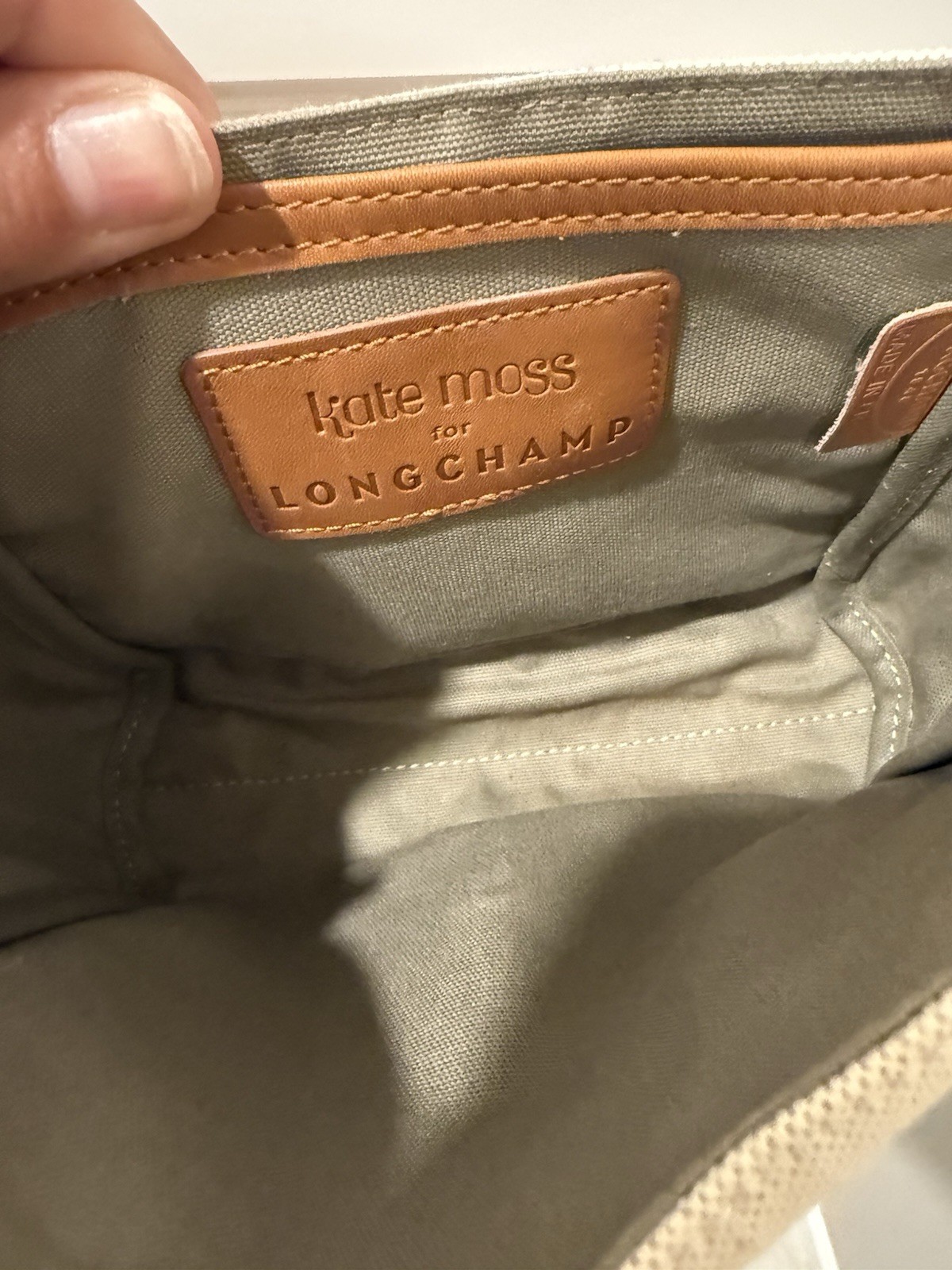 Kate Moss for Longchamp Vintage Brown Leather Crossbody Bag with Braided Strap