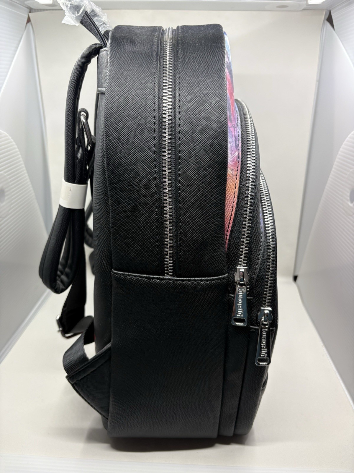 NWT Loungefly Star Wars Trilogy Mini Backpack Graphic Print Zip w/ Bag Charm