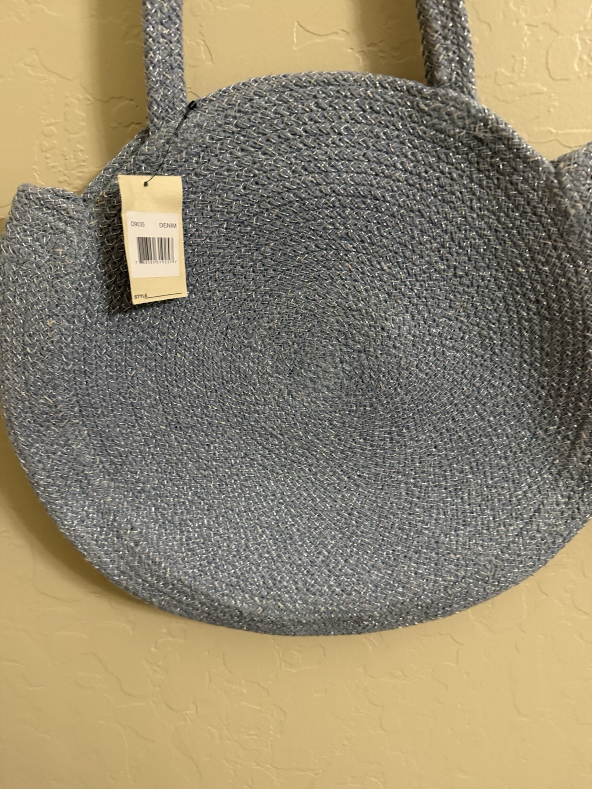 Magid Denim Straw Bag NWT