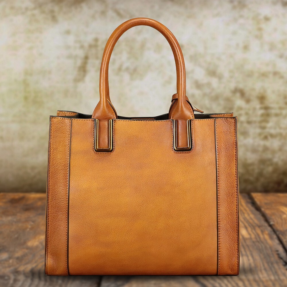 Genuine Leather Purses and Handbags Women Tote Bag Vintage Shoulder Bag Satchel