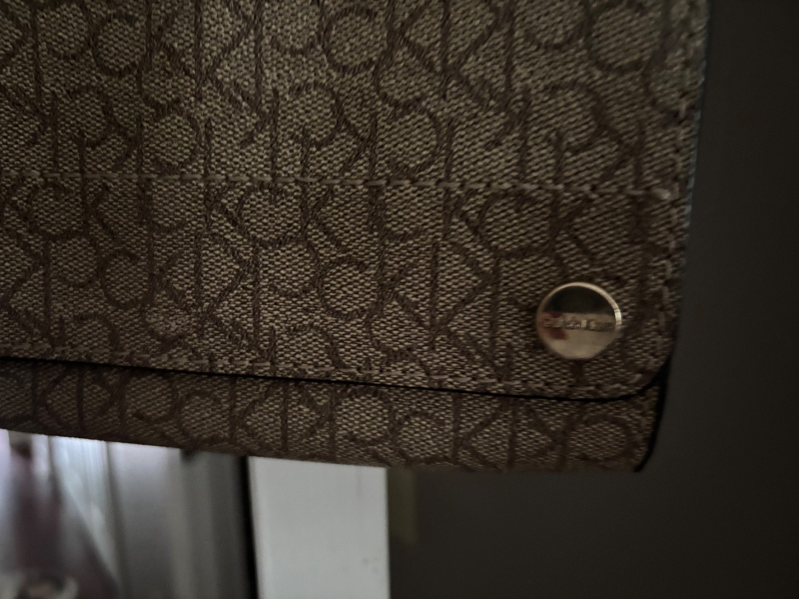 calvin klein purse w/ red trim