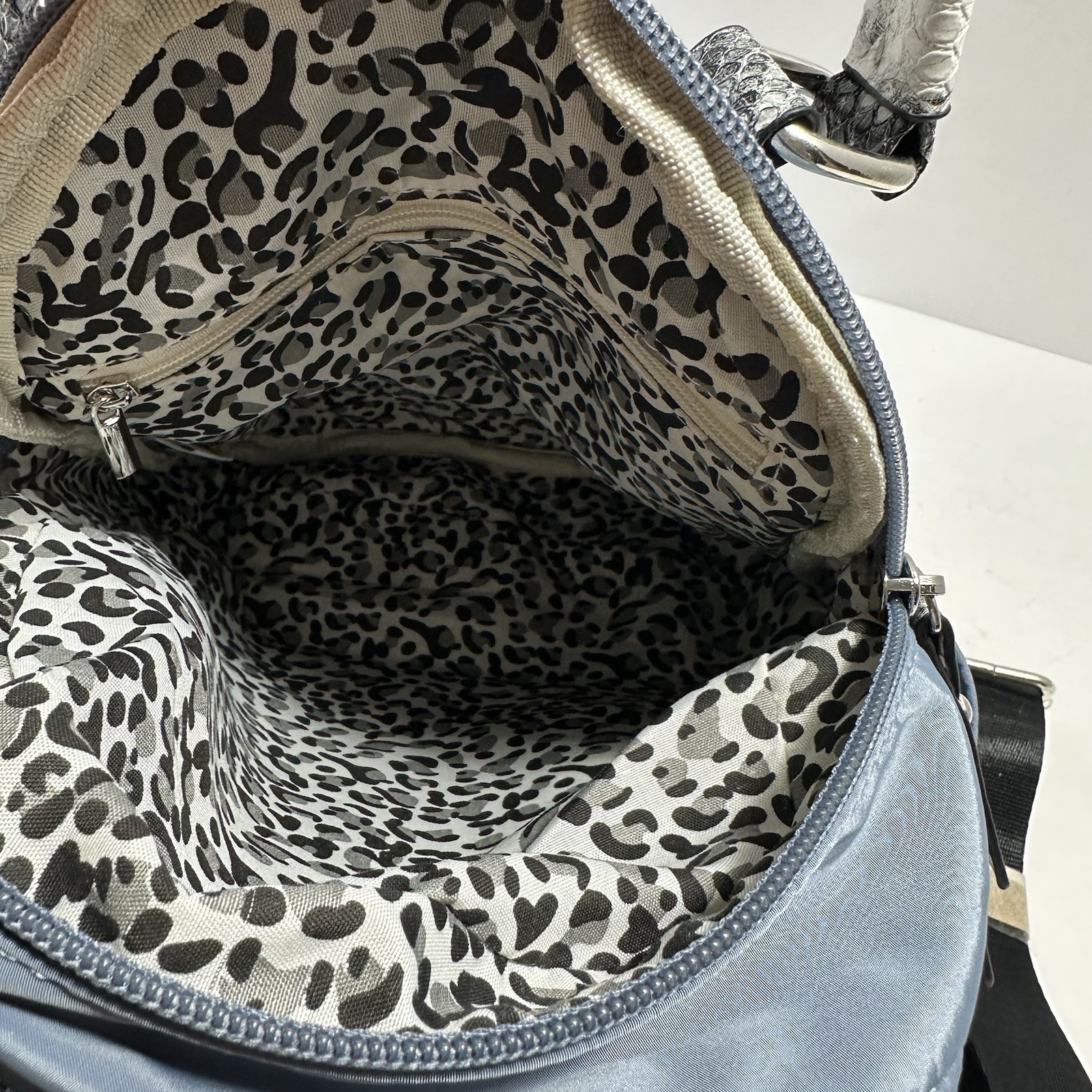 Coco And Carmen NWT Blue Snack Skin Pattern Backpack Handbag