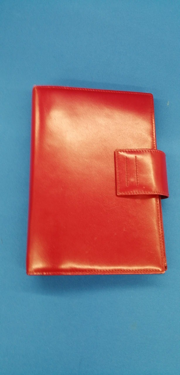 PRADA Notebook Cover Leather Organizer Case Used