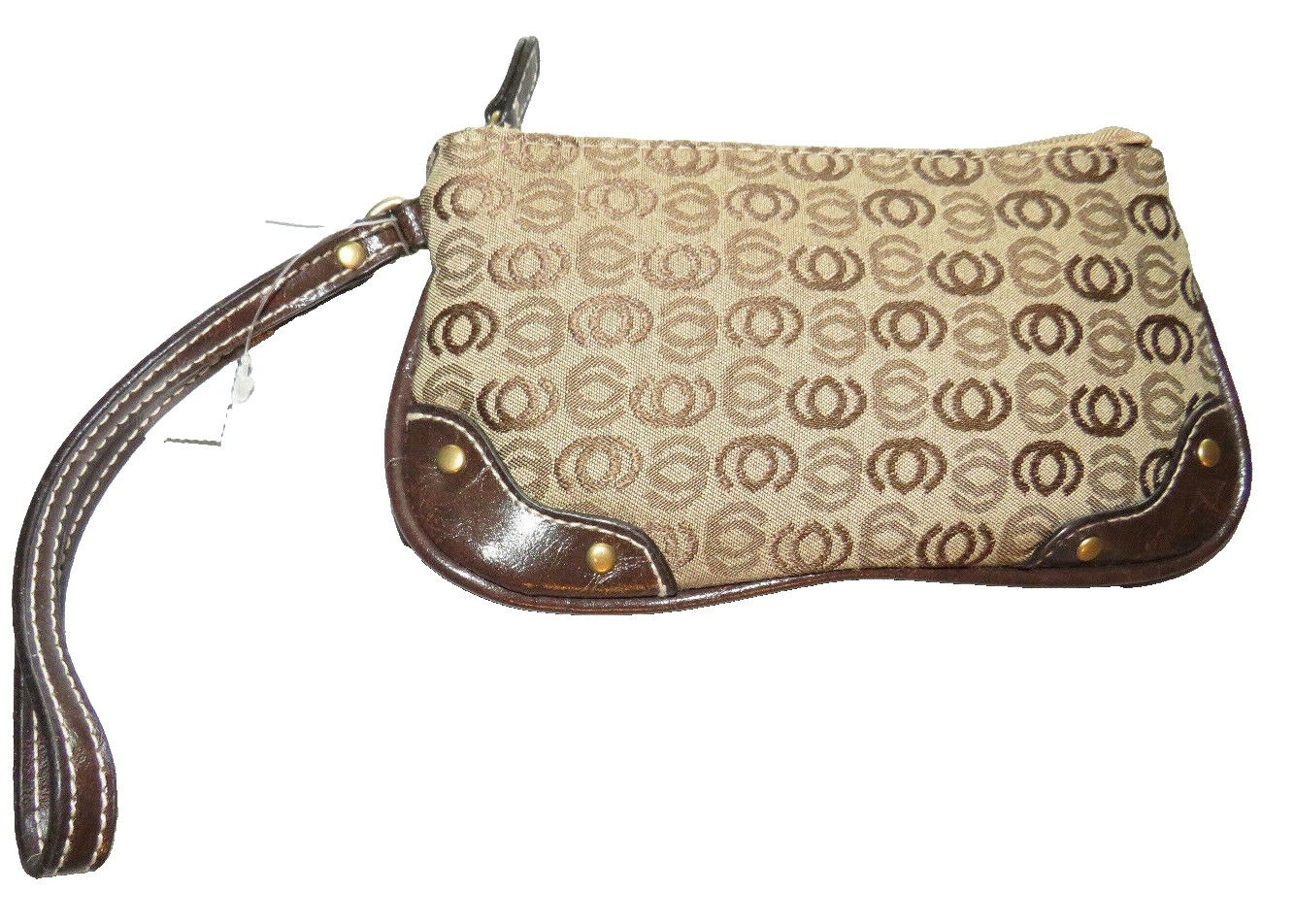 Minicci Women’s Tan And Brown Wristlet Bag