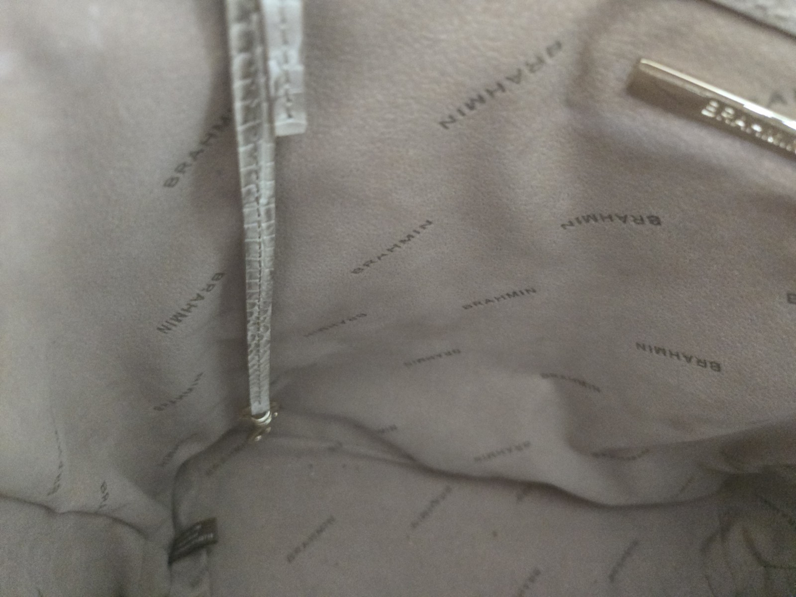 Brahmin Medium Asher Tote Gravel Melbourne Beige Croc Embossed Leather