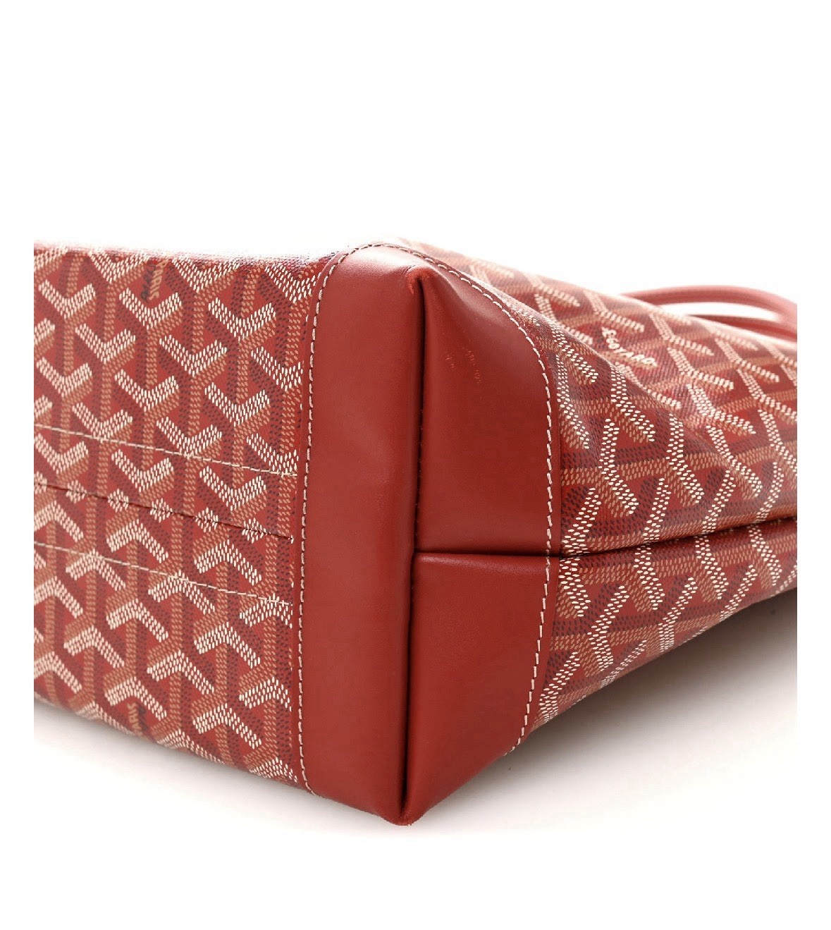 Goyard Saint Louis Large Red Goyardine Tote Bag Double Handles Clochette