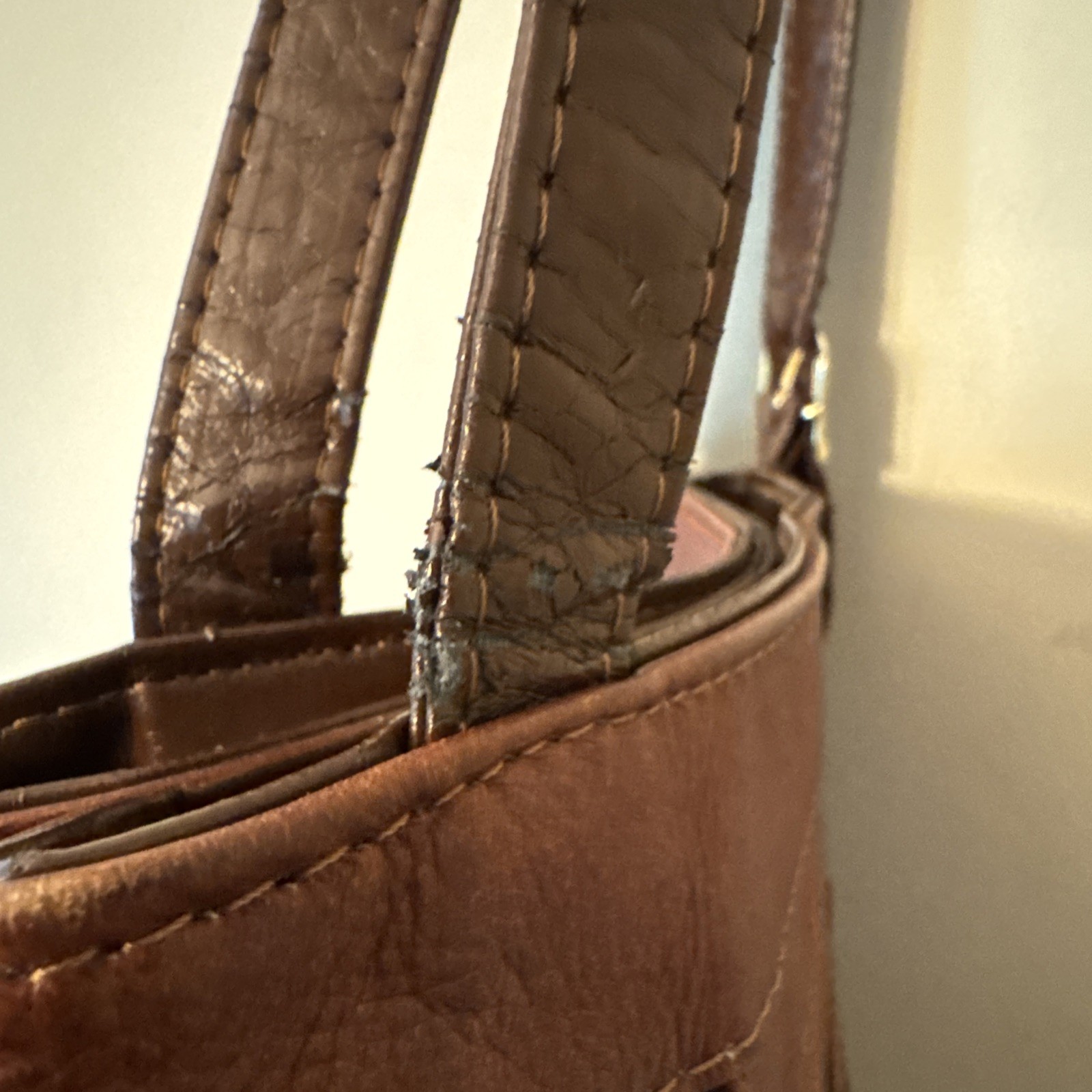 Valentino Di Paolo Brown Leather Shoulder Bag Handbag Purse Italy 12×14