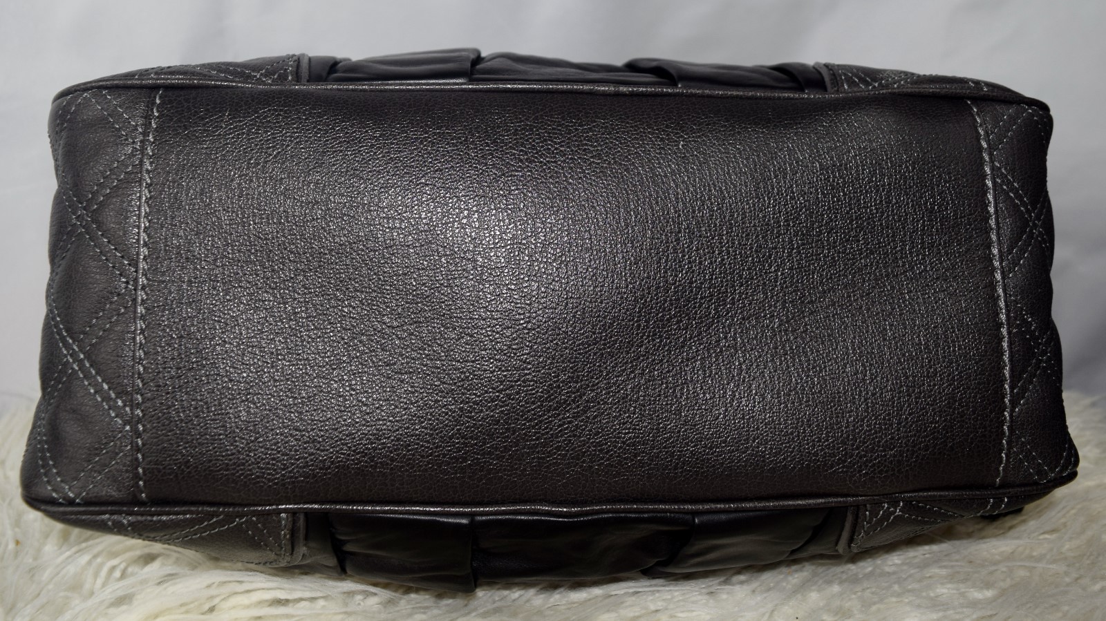 NWT MARC JACOBS Quilted & Pleated Bowler Calf Leather Shoulder Bag $1295
