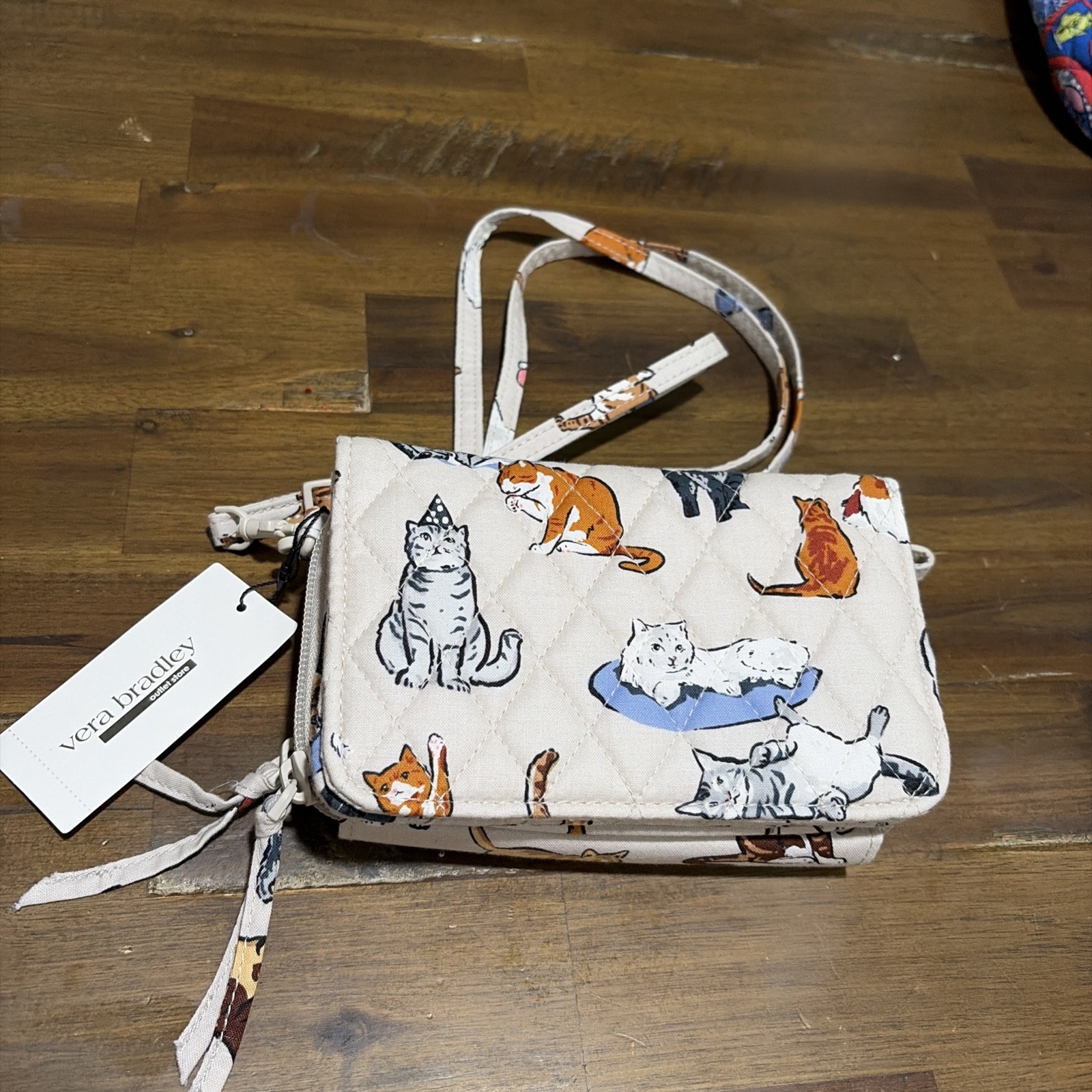Vera Bradley A Cat’s Life 3-in-1 Crossbody RFID Wristlet Wallet NWT Cats Exact