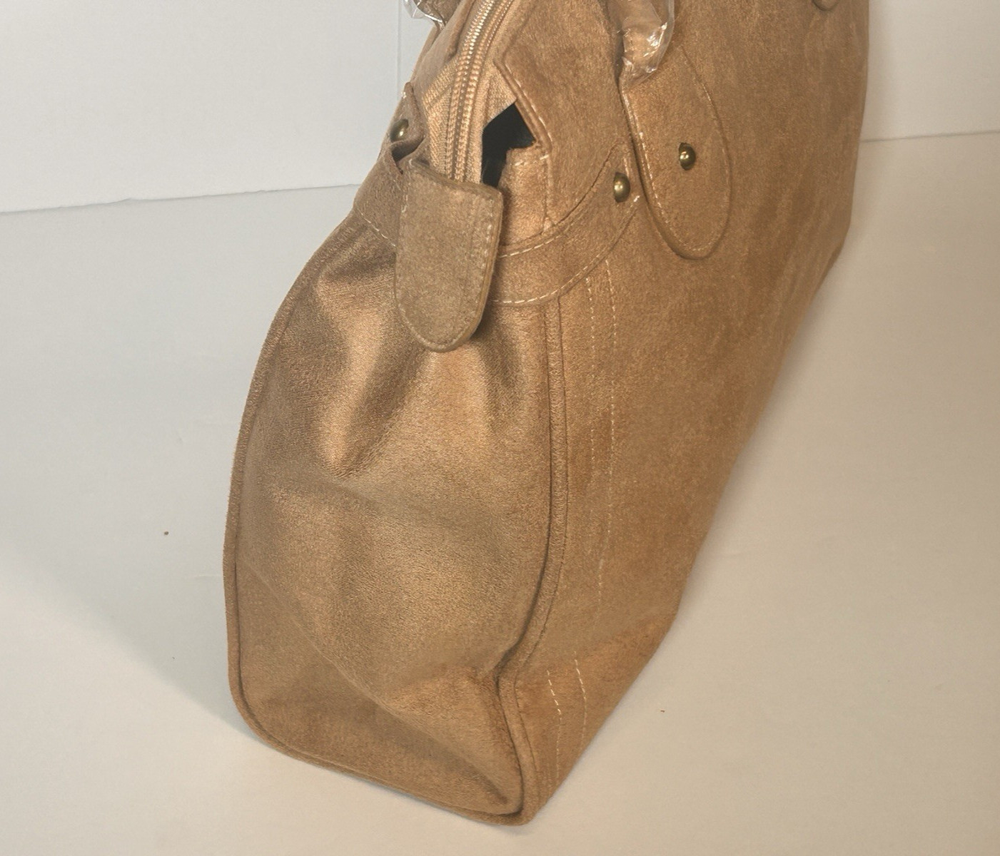 Jessica Simpson Fancy Tan Faux Suede Tote Shoulder Handbag New With Tag