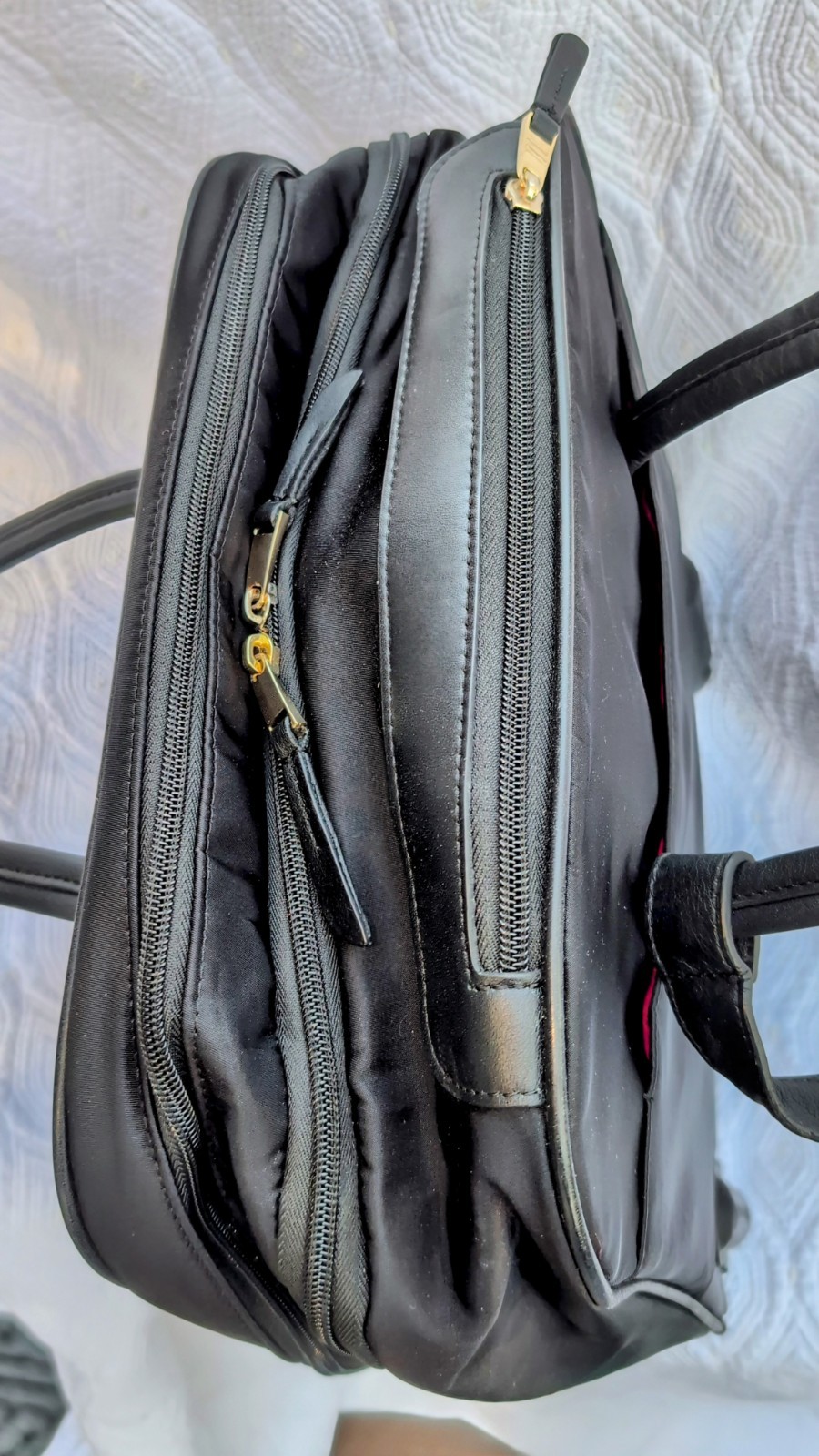 KNOMO LONDON MAYFAIR BURLINGTON 15″ Laptop NORTH SOUTH TROLLEY BLACK CARRY ON