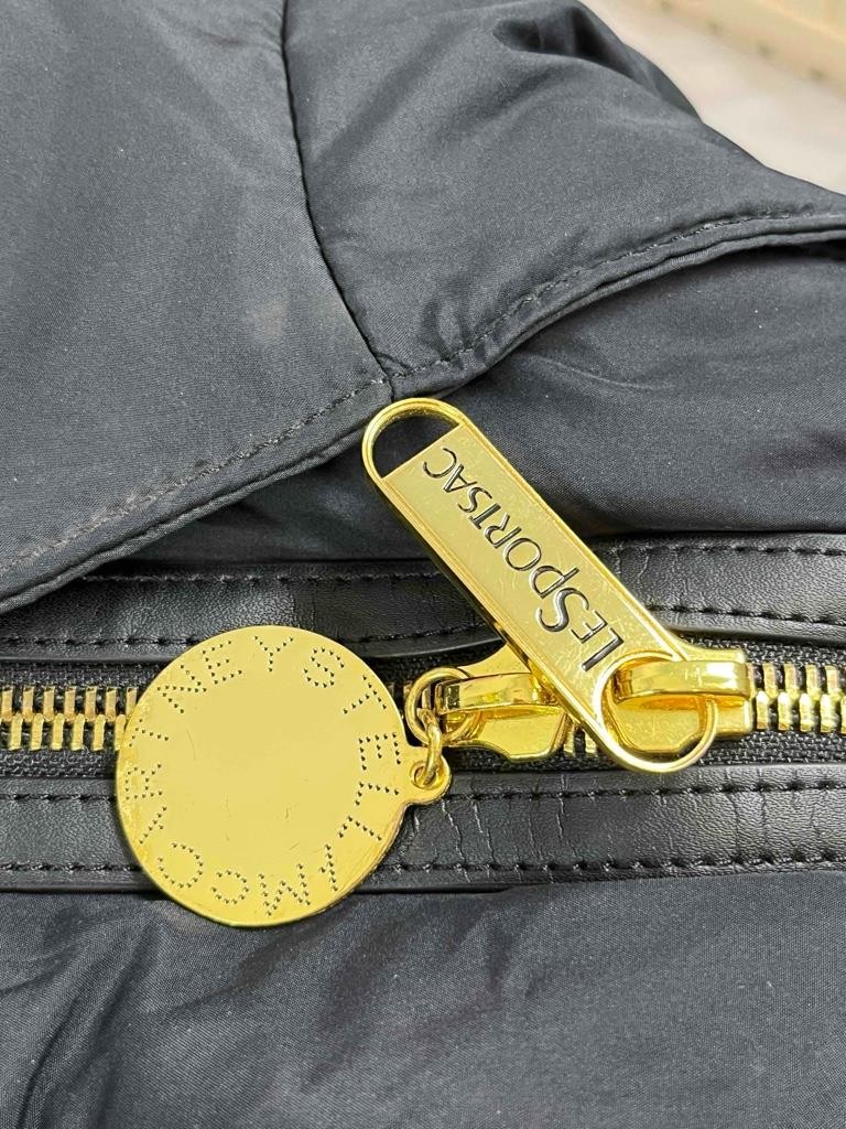 STELLA McCartney x LeSportSac Cyber Black Polyester Large Duffle Weekender Bag