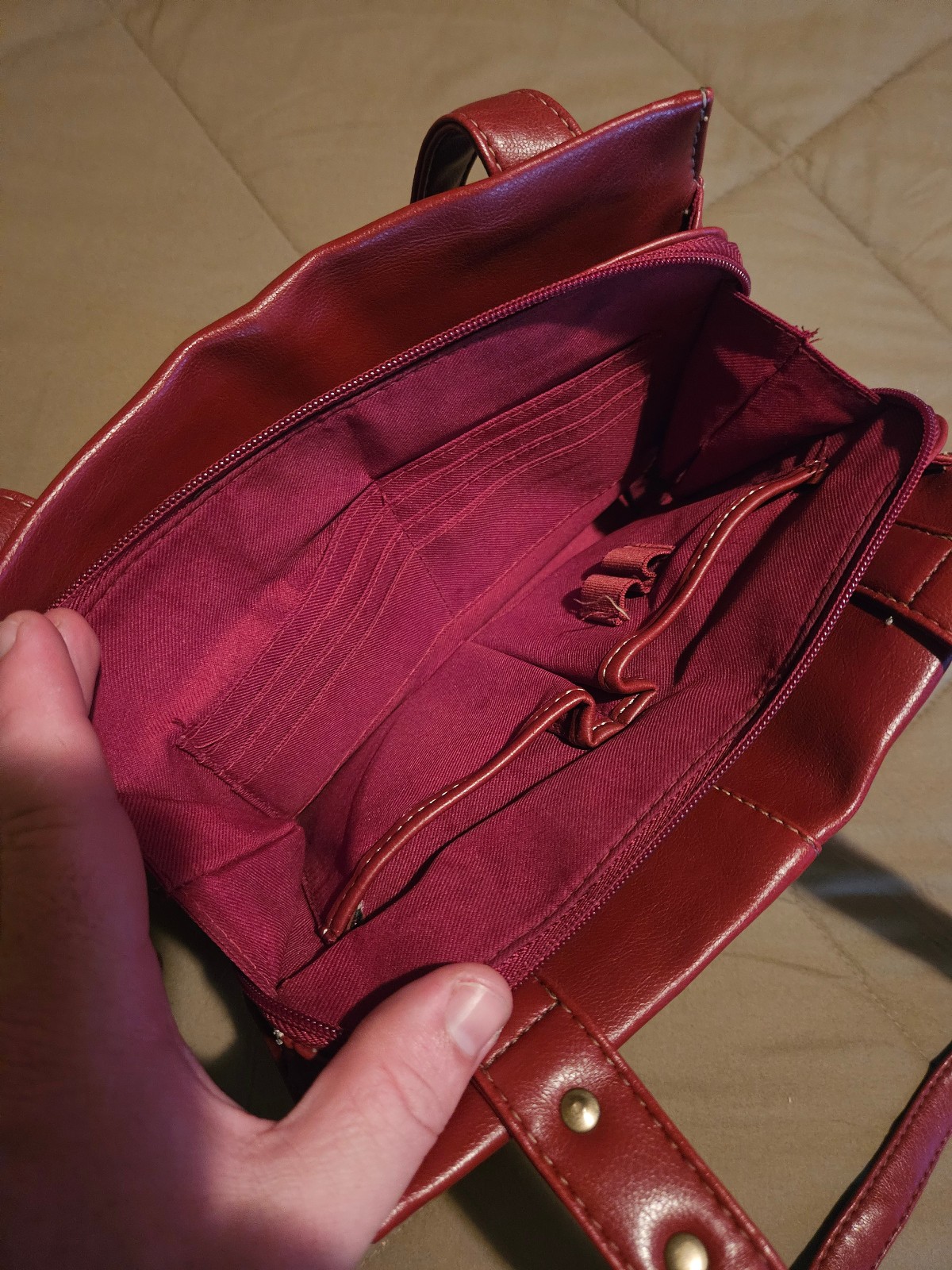 Red Leather Purse – unknown make