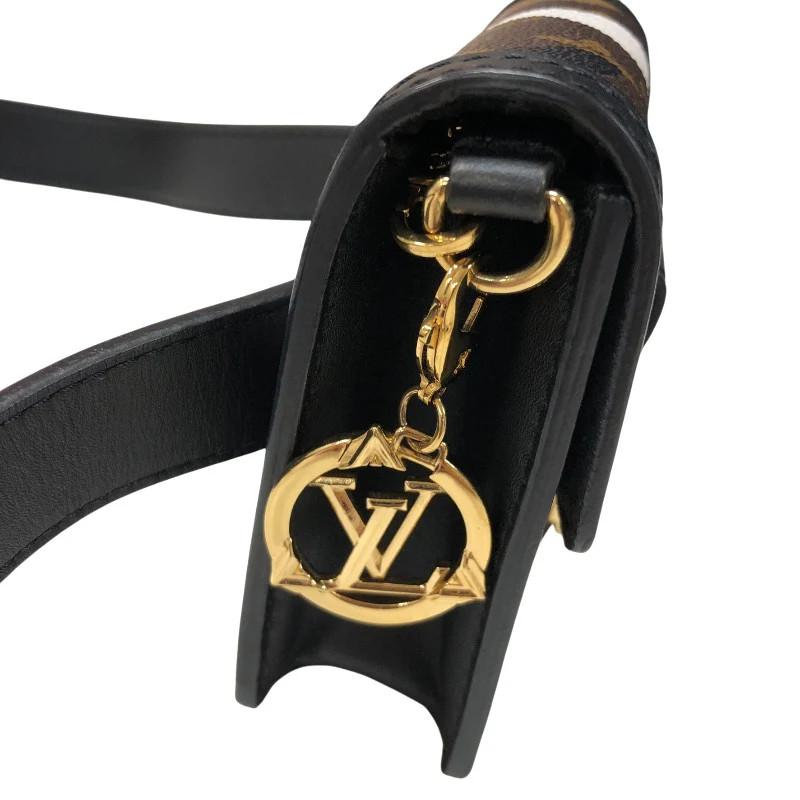 LOUIS VUITTON Bumbag Doefine BB Waist Bag Black / Brown Leather #OKB3087