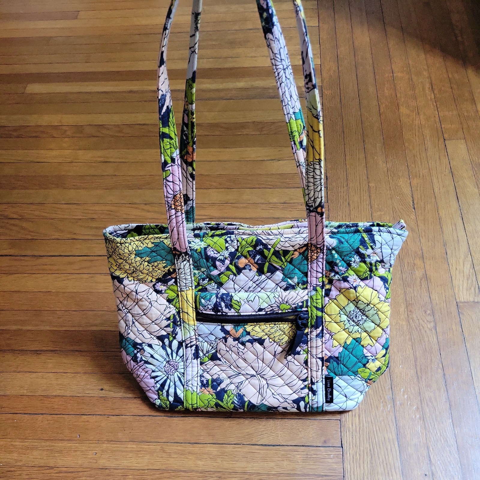 Vera Bradley Bloom Boom Floral Quilted Cotton Fabric Large Tote Bag