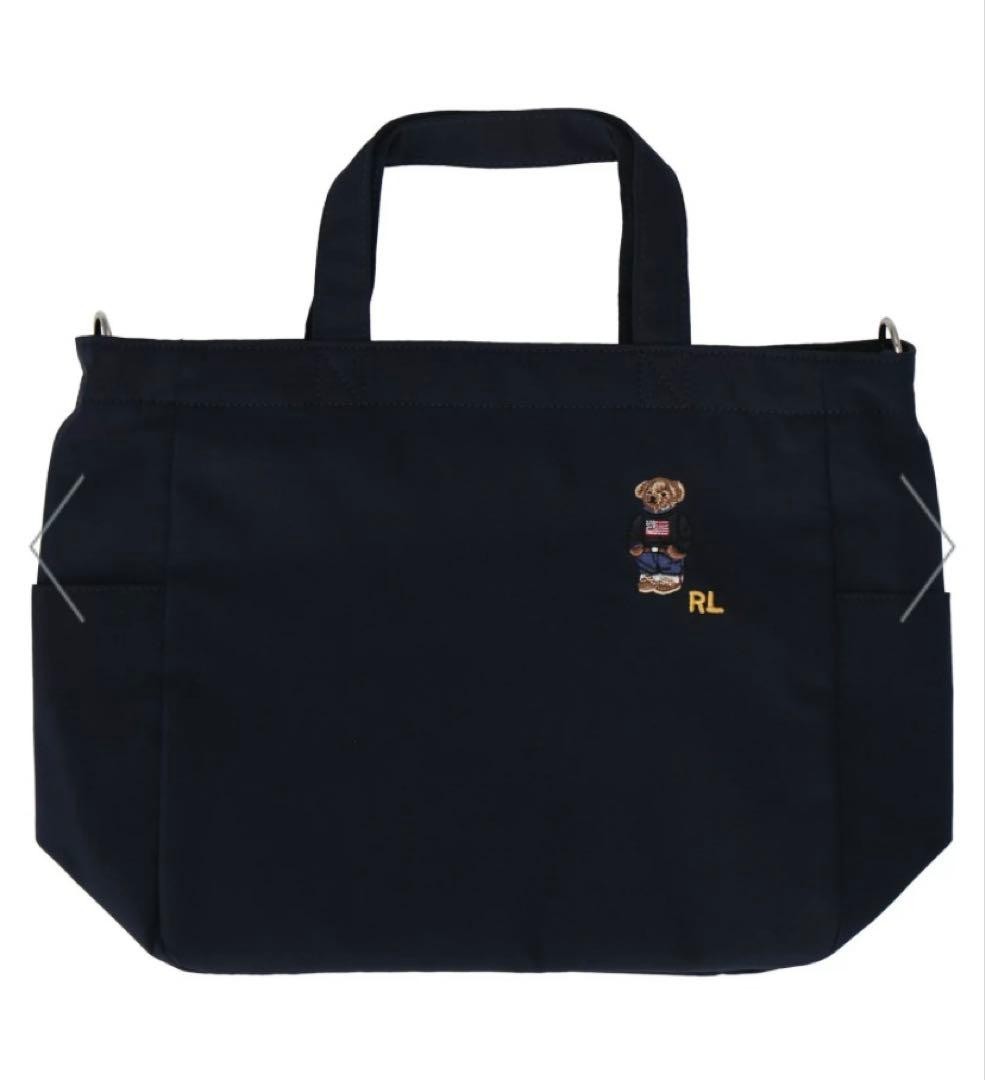 Polo Ralph Lauren Shoulder Bag Polo Bear Navy Tote Bag New