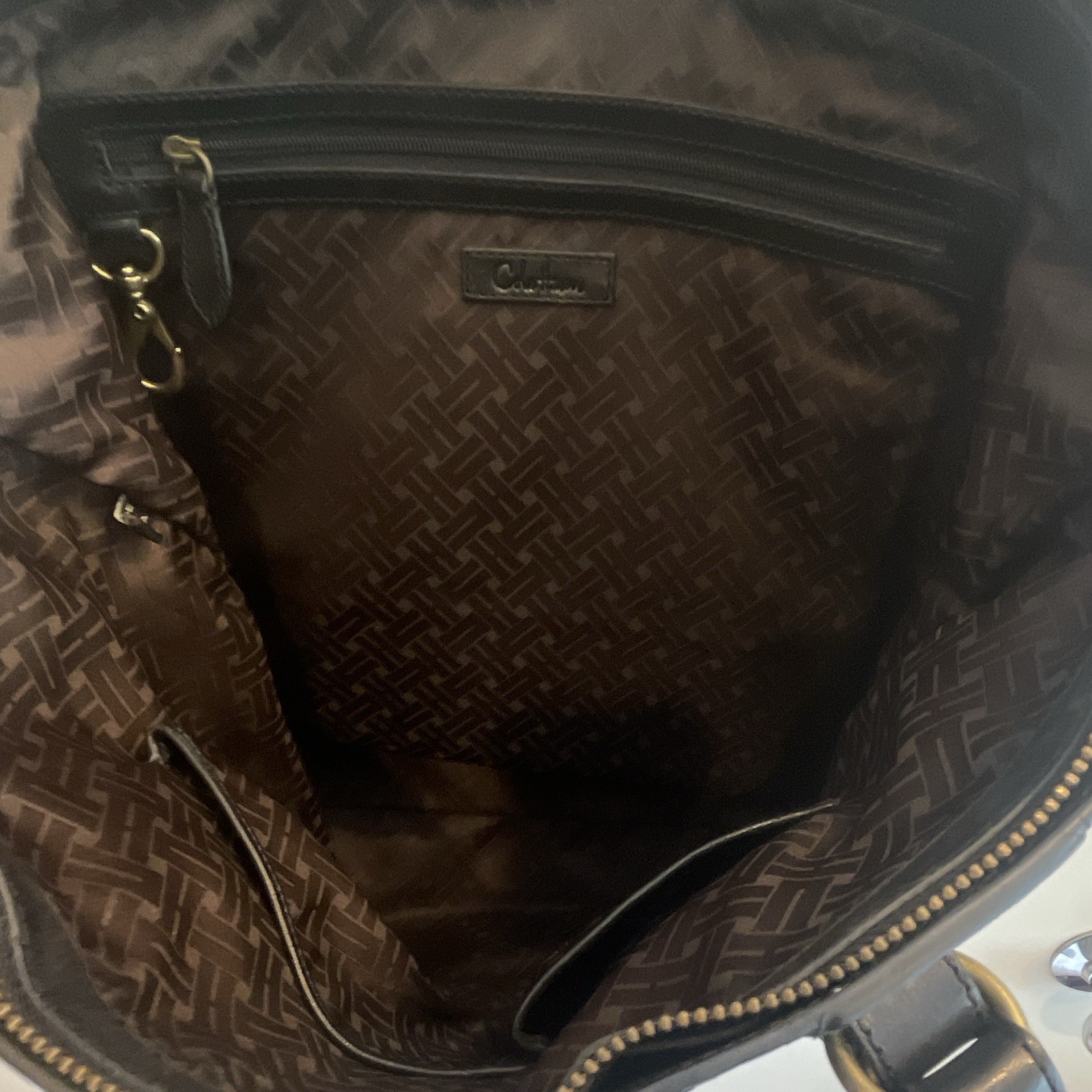Cole Haan Black Leather Tote Bag Braided Straps Shoulder Purse NWOT