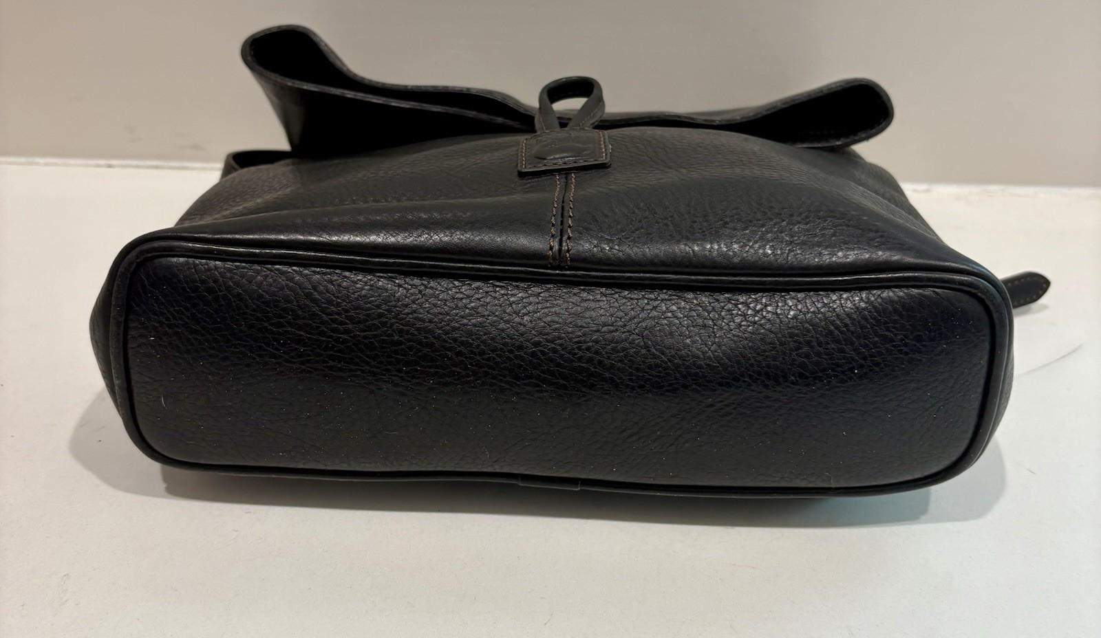 Dooney & Bourke Florentine Black Leather Toggle Crossbody Shoulder Bag