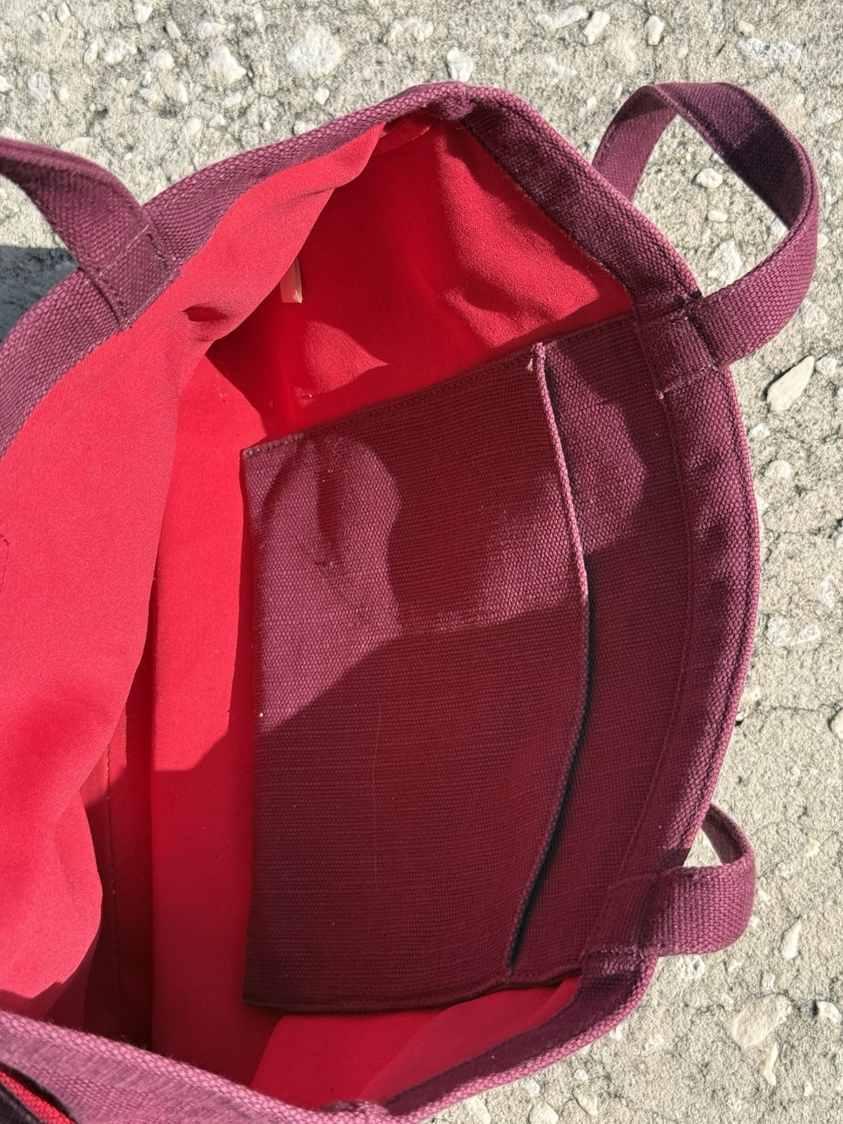 kate spade new york Women’s Burgundy Tote Bag Bow Accent Red Lining Pockets