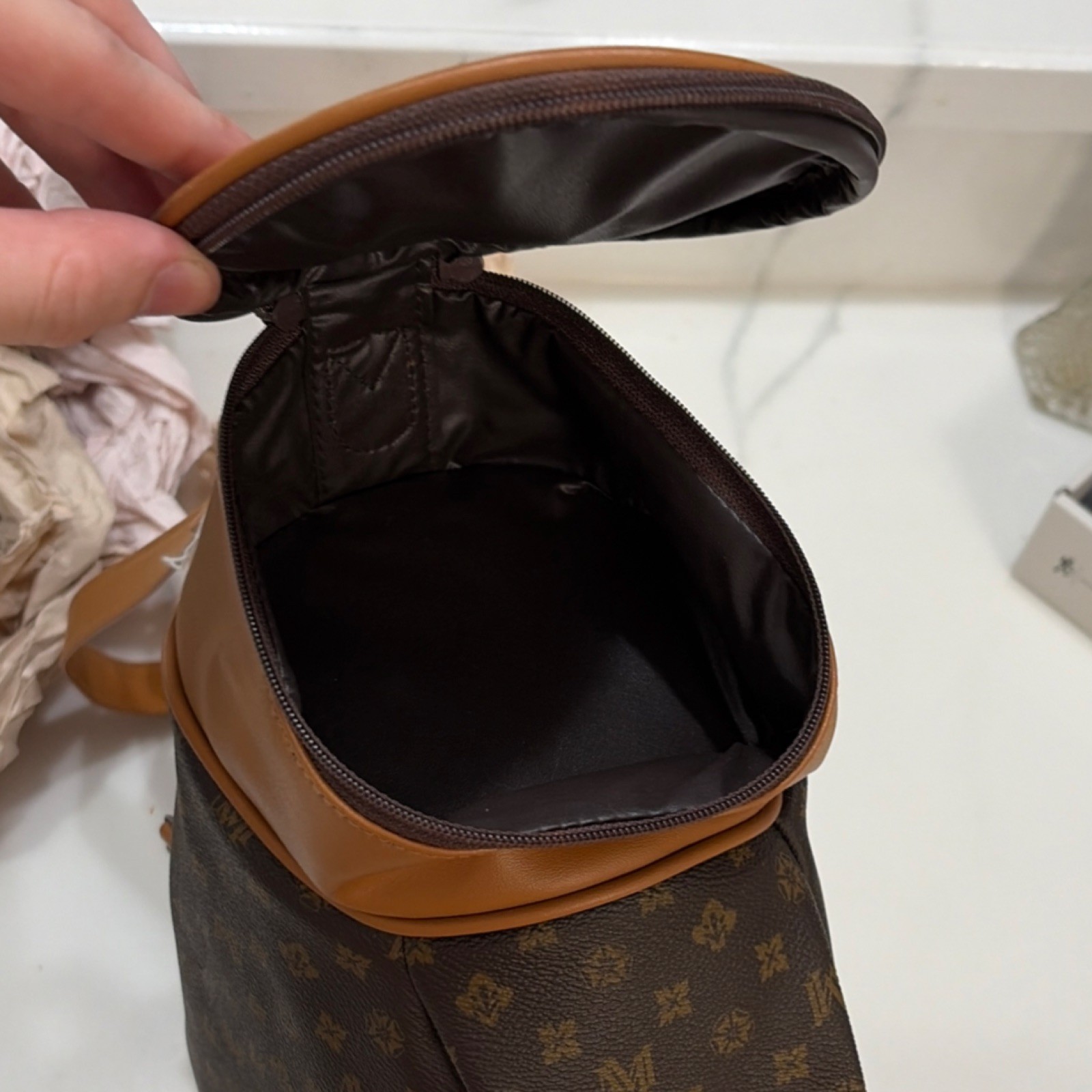 Brown Monogram Cylinder Shoulder Bag