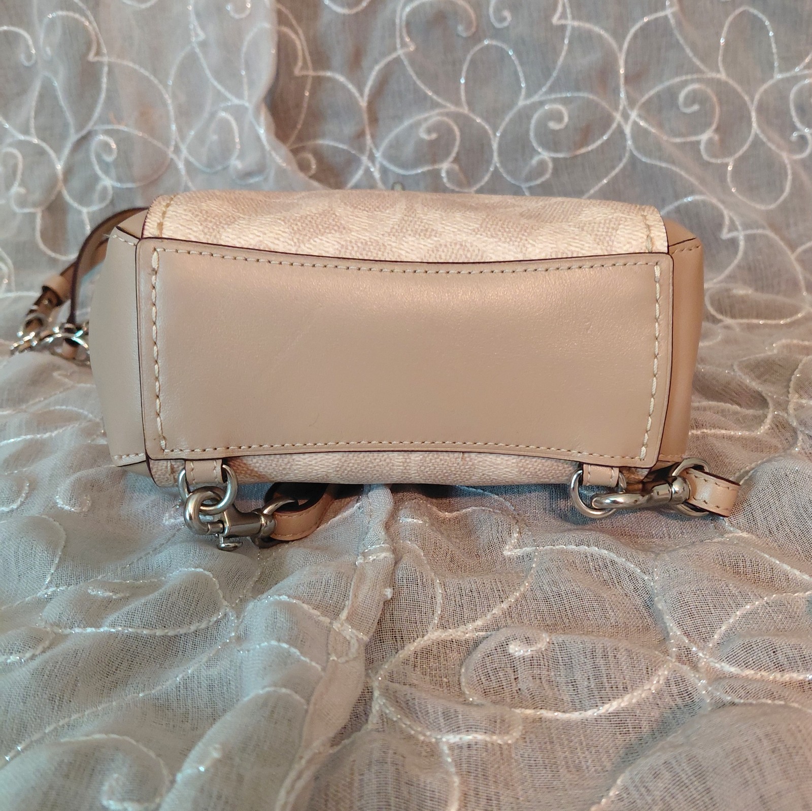Coach 2019 Parker Signature Beige Convertible Mini Backpack