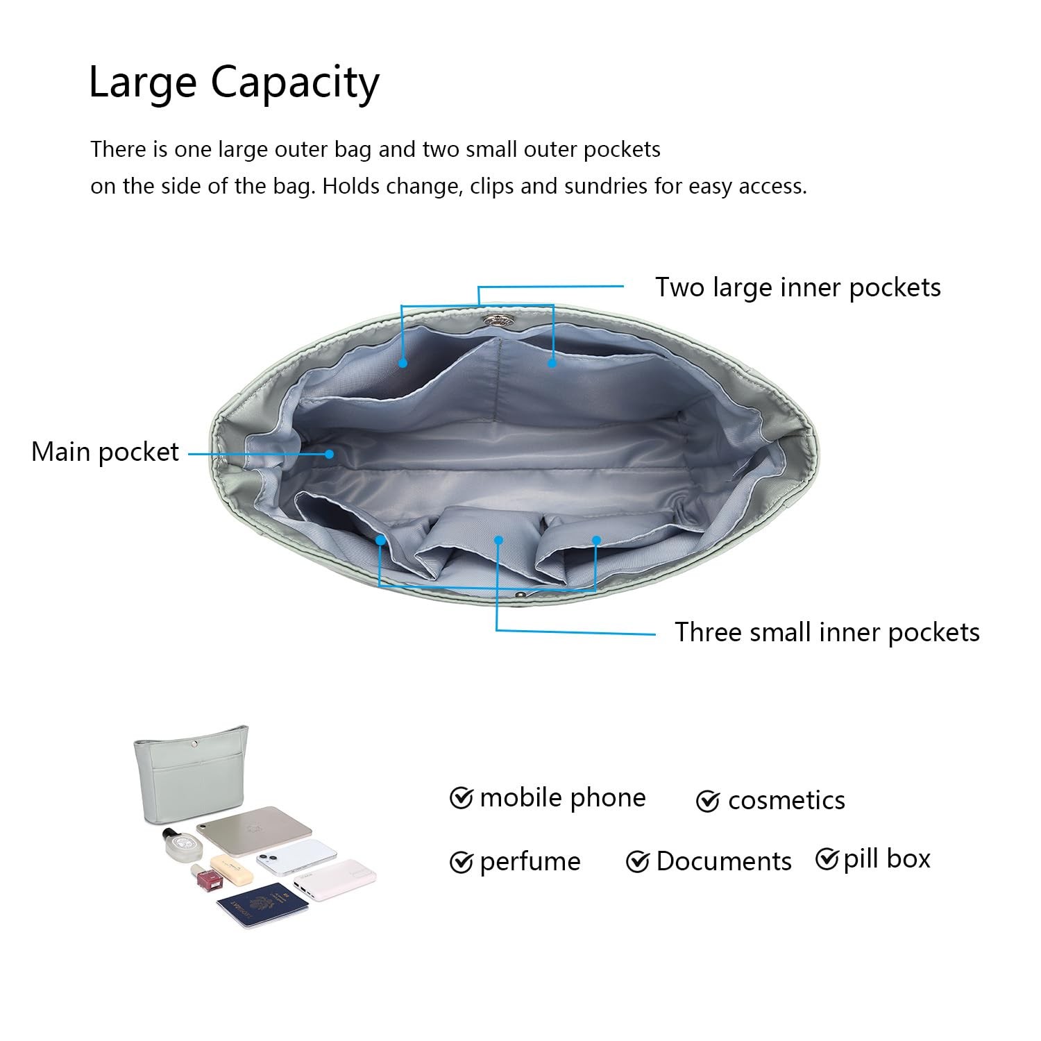 YONEBN waterproof Storage Bag Lightweight Large Capacity nylon Bag Inner Bag …