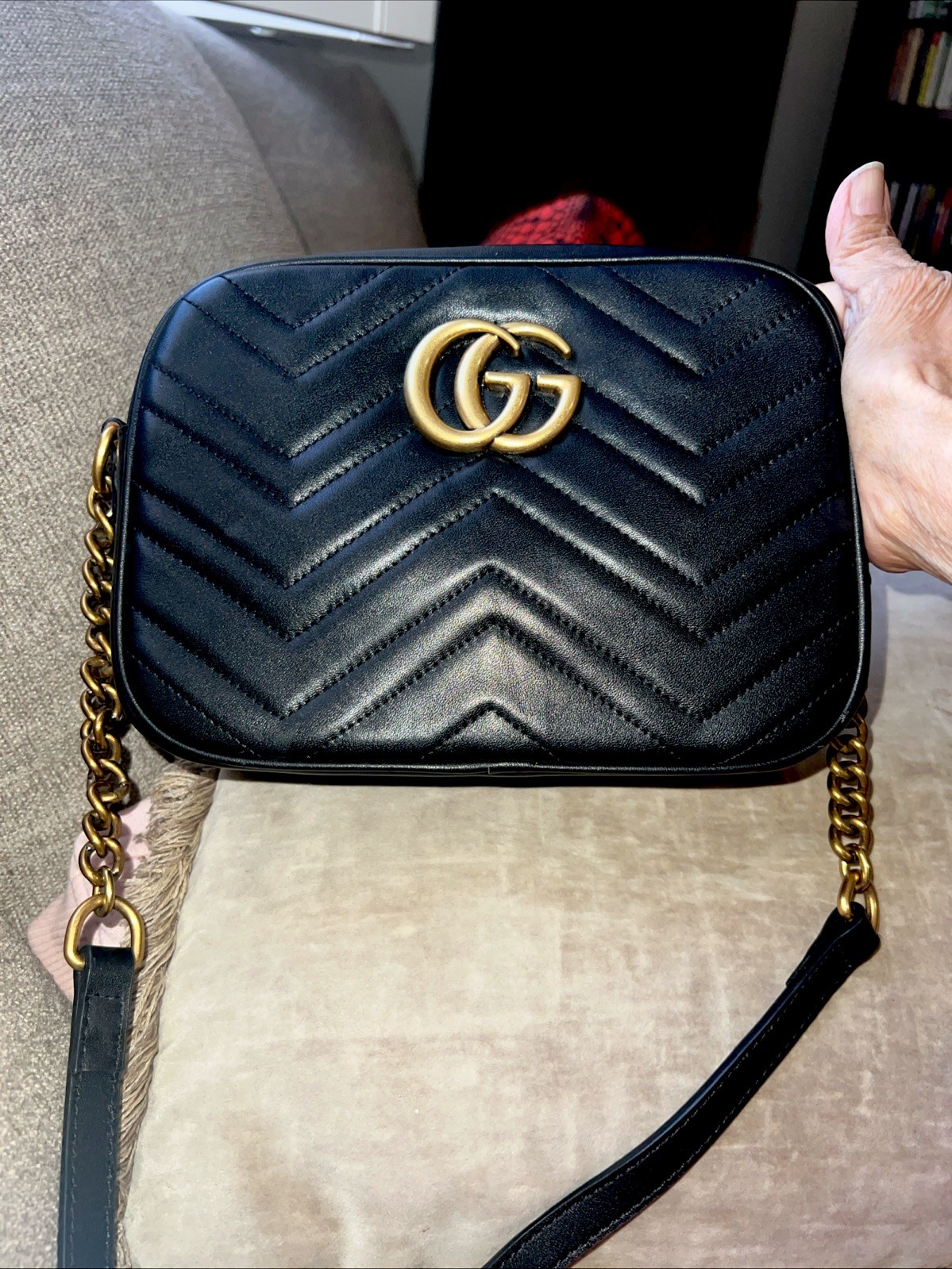 Gucci Marmont Crossbody Small Black Leather