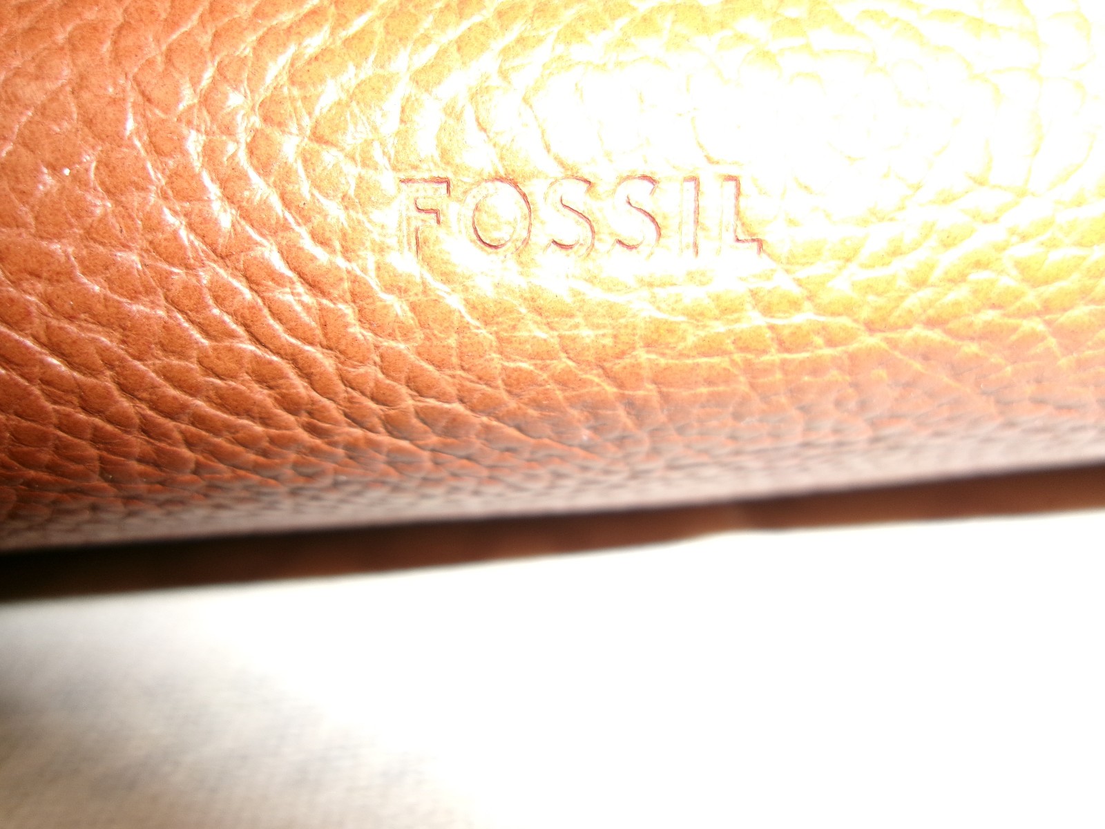FOSSIL CHESTNUT BROWN PEBBLE LEATHER CROSS BODY