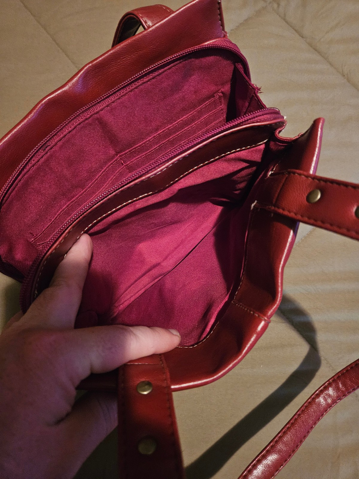 Red Leather Purse – unknown make